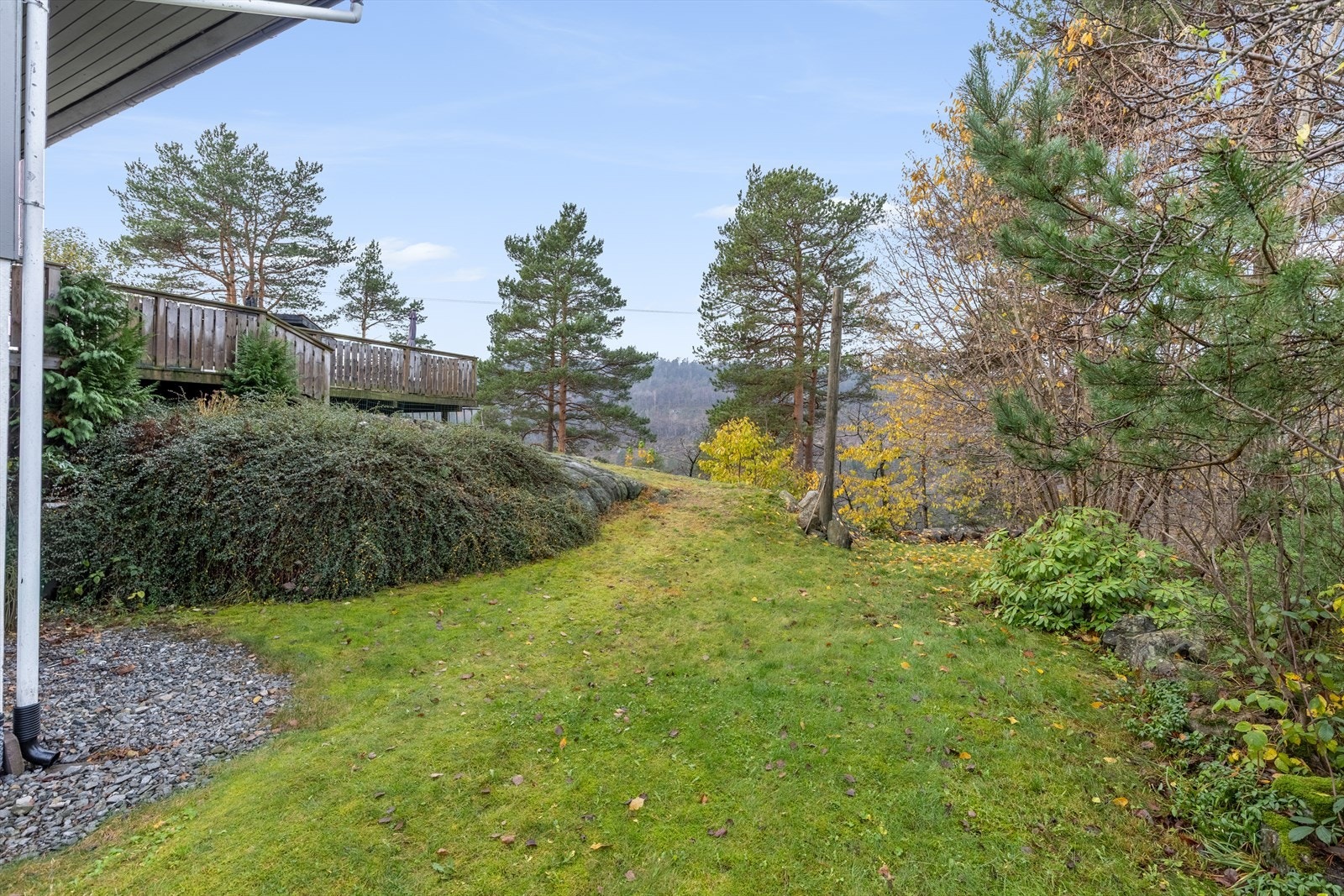 Hagen strekker seg rundt store deler av boligen Galleribilde