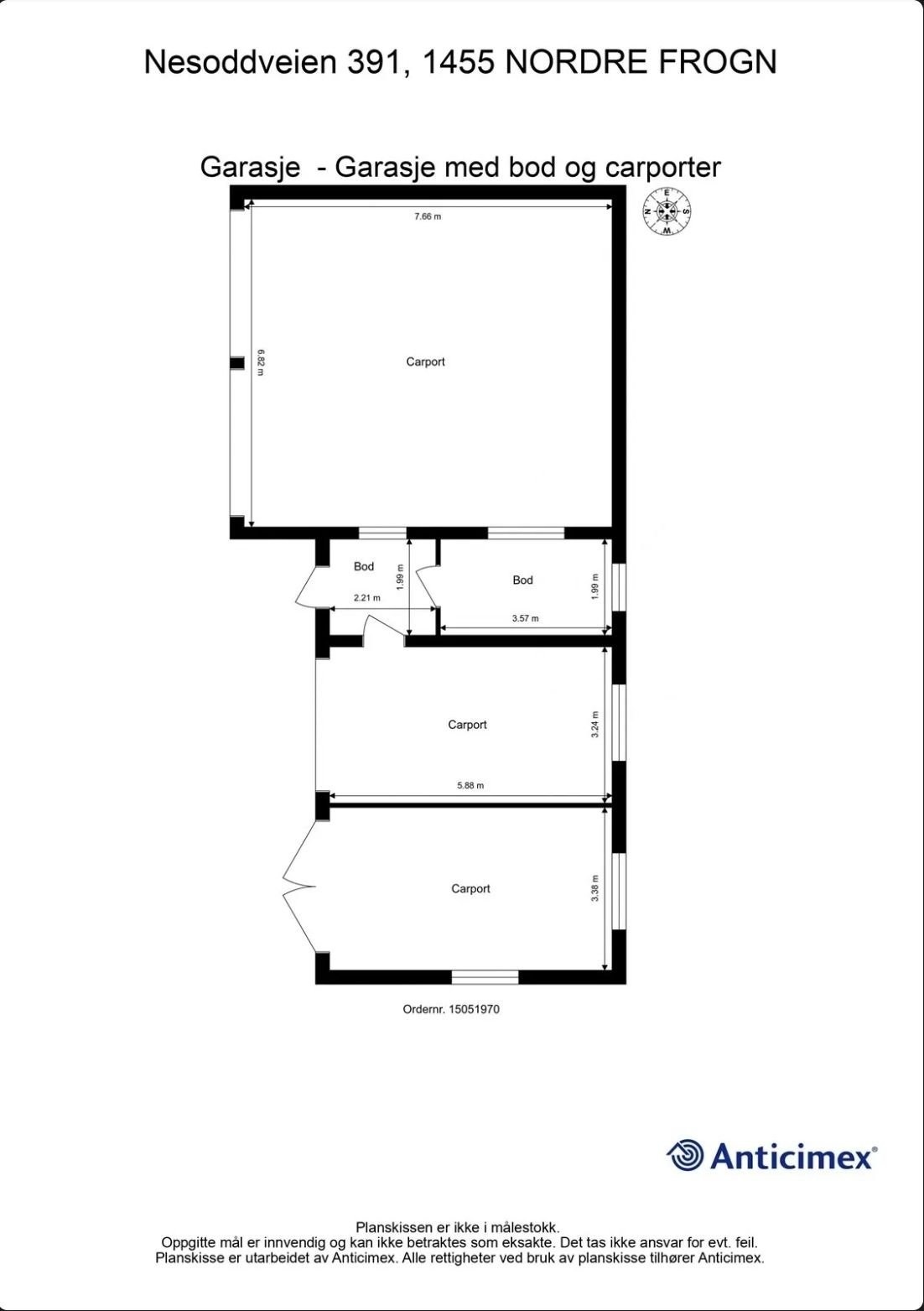 Plantegning garasjeanlegg Galleribilde