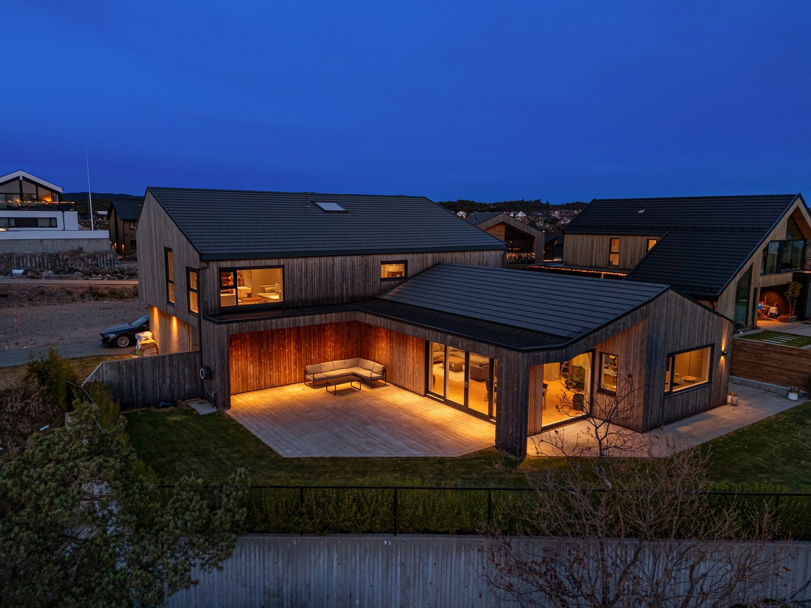 Fin utebelysning Galleribilde