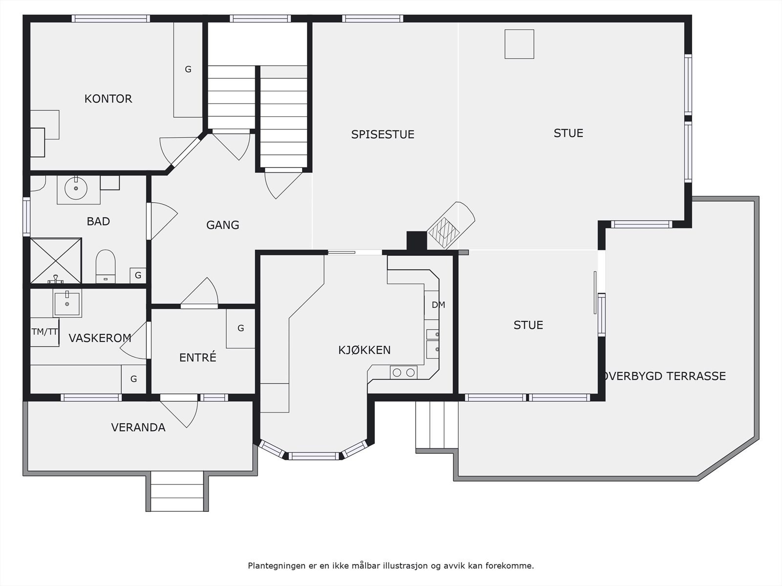 Plantegning 1. etasje Galleribilde