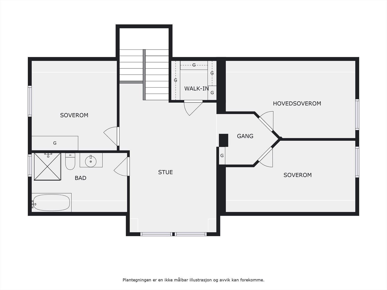Plantegning 2. etasje Galleribilde
