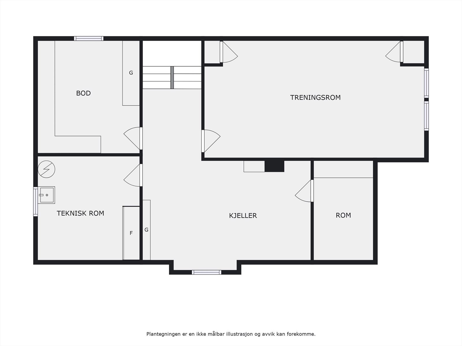 Plantegning kjeller Galleribilde