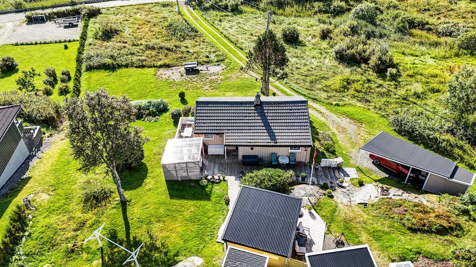 Dronebilde nord Galleribilde