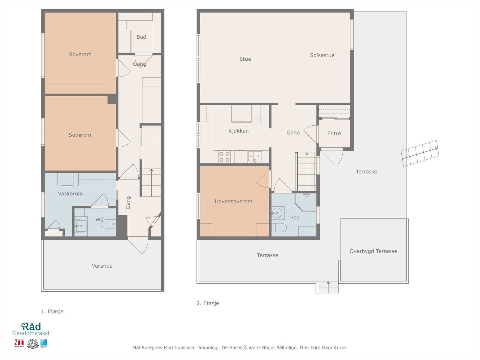 Planløsning begge etasjer Galleribilde