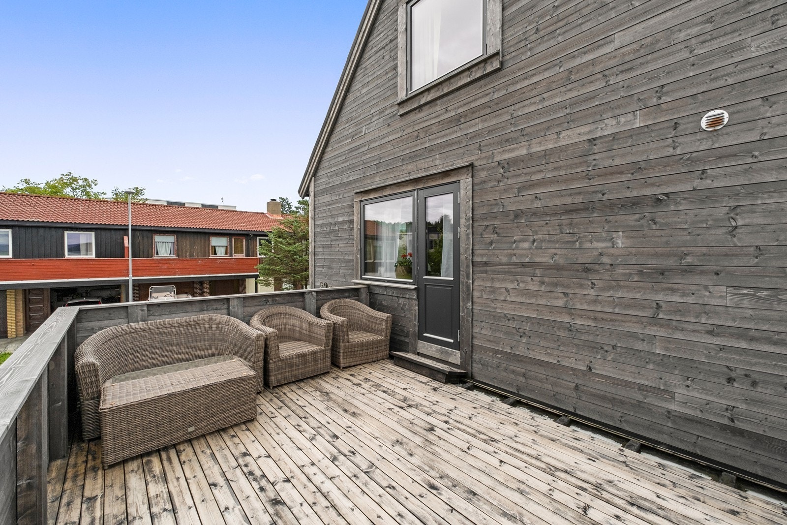 Stor vestvendt veranda Galleribilde