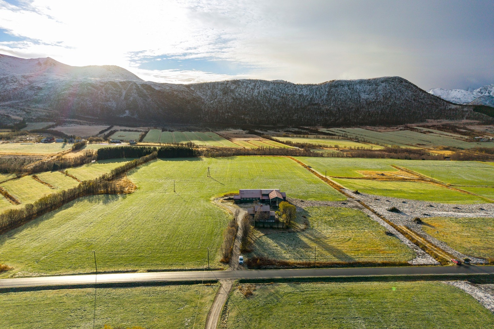 Eiendommen sett ovenfra. Galleribilde