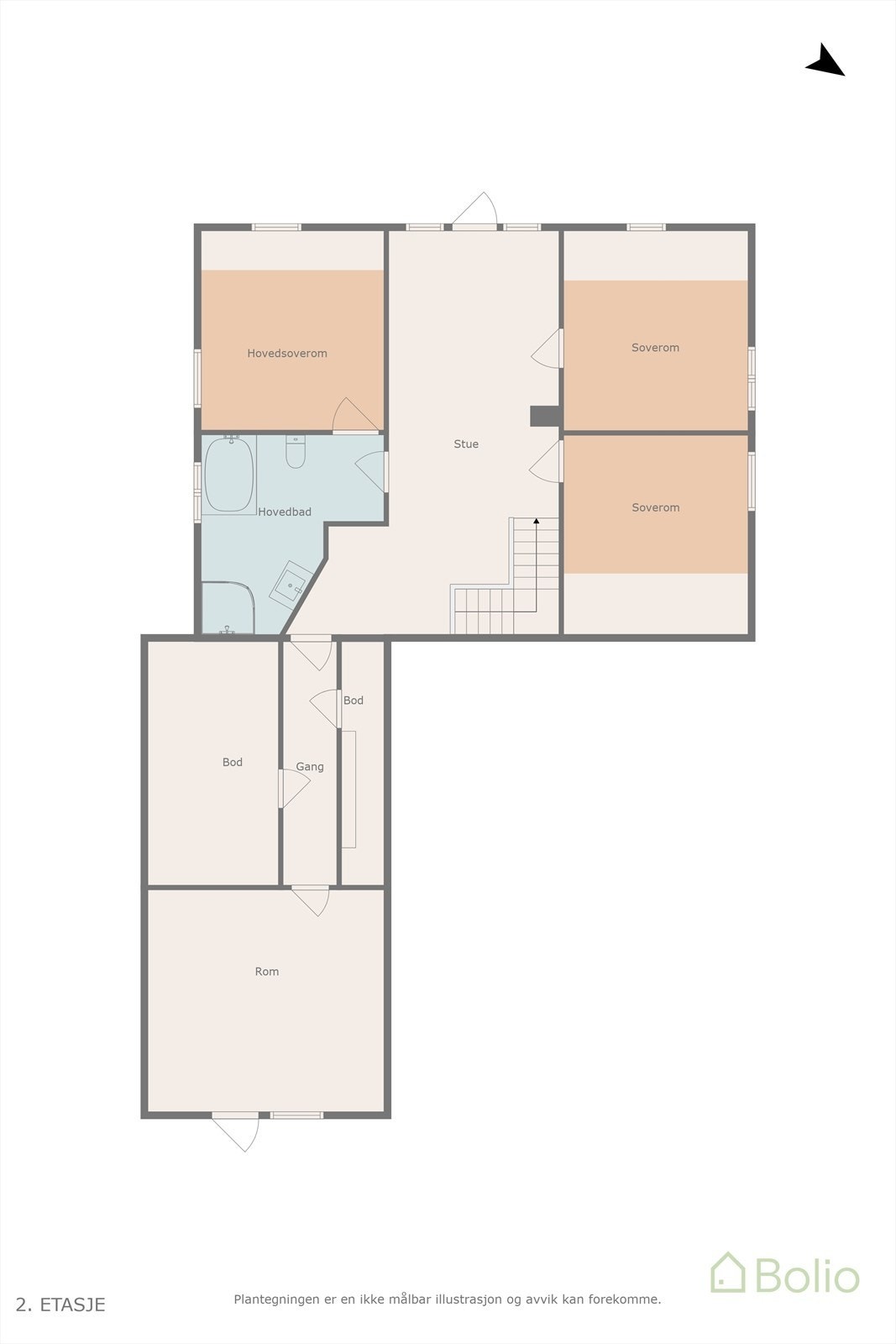 Plantegning loft Galleribilde