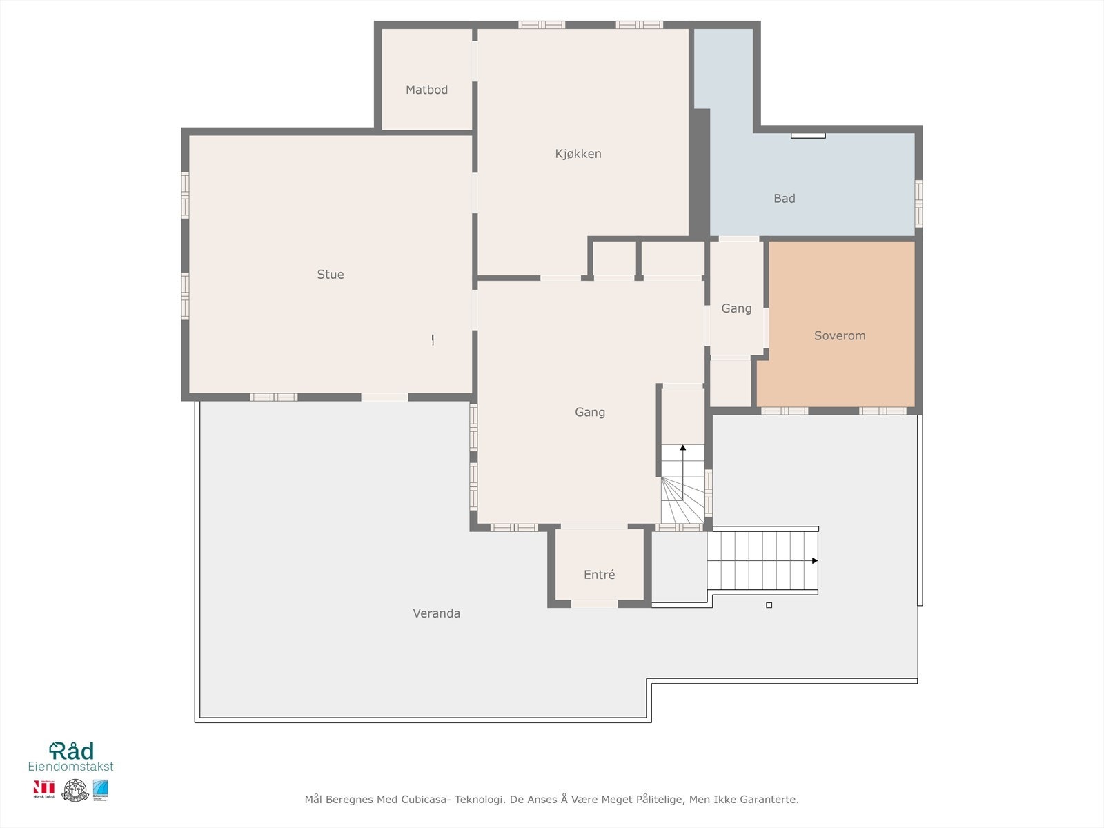 Planløsning, hovedetasje Galleribilde