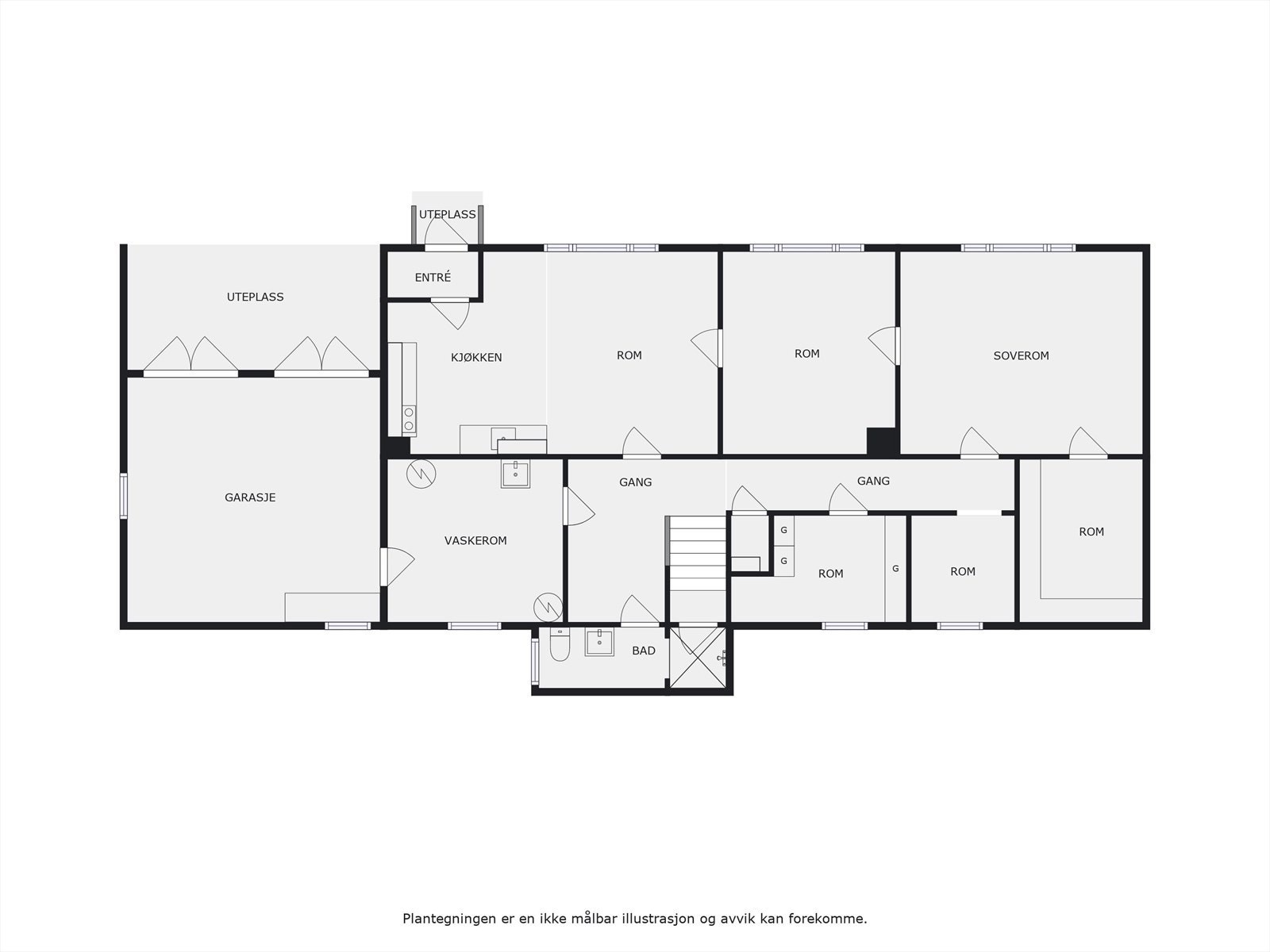 Plantegning underetasje. Galleribilde