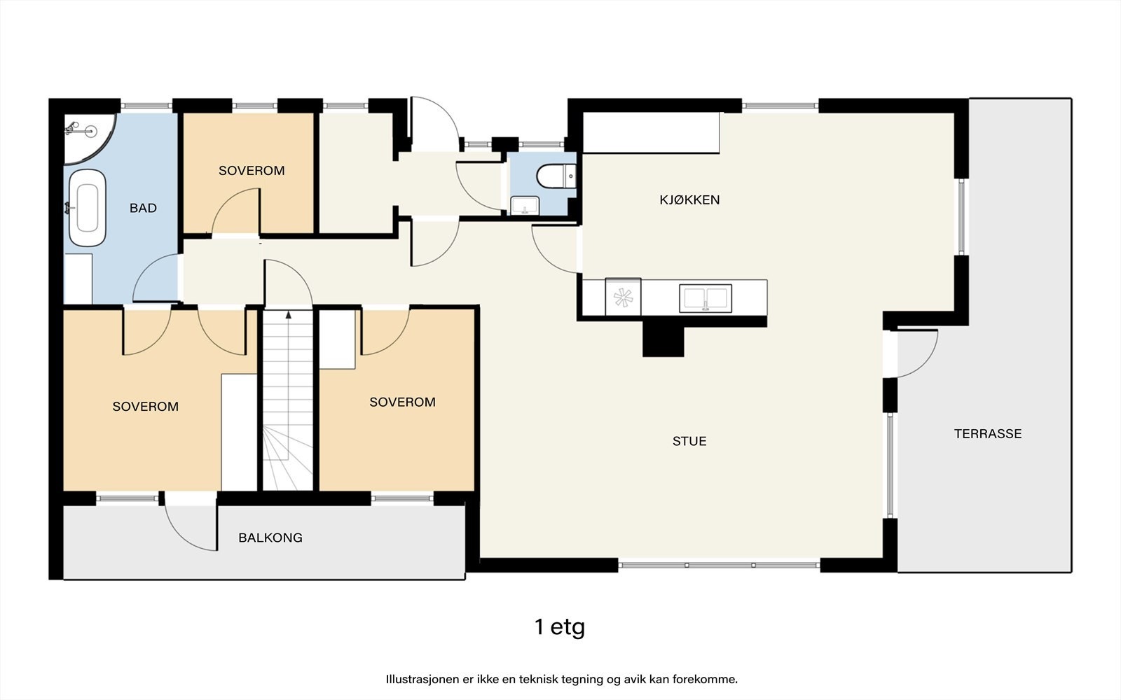 Plantegning 1 etasje Galleribilde