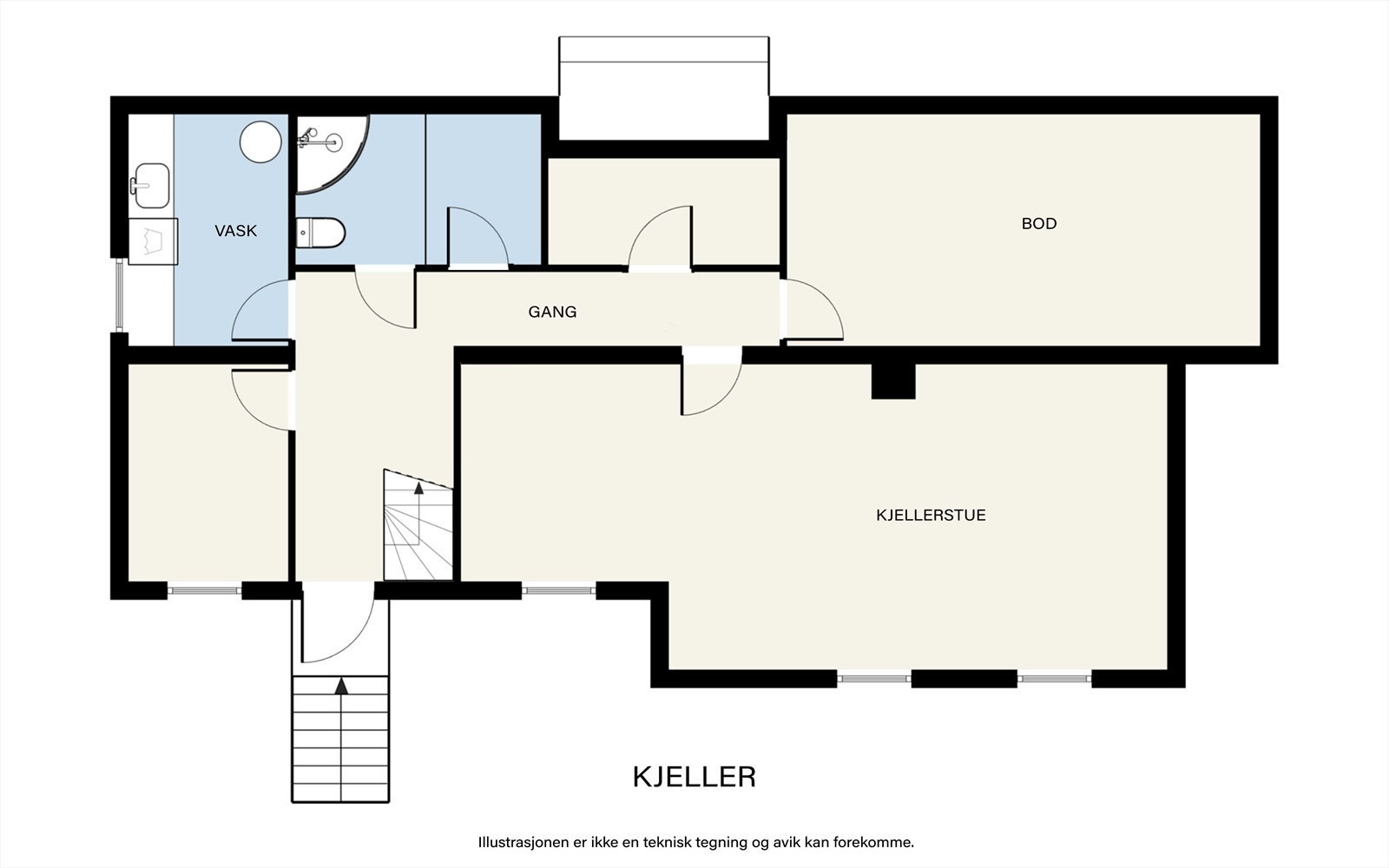 Plantegning kjeller Galleribilde