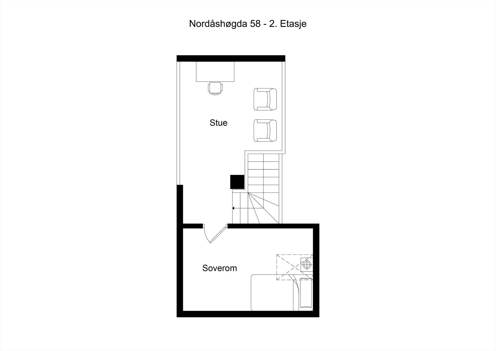 Plantegning loftsetasjen Galleribilde