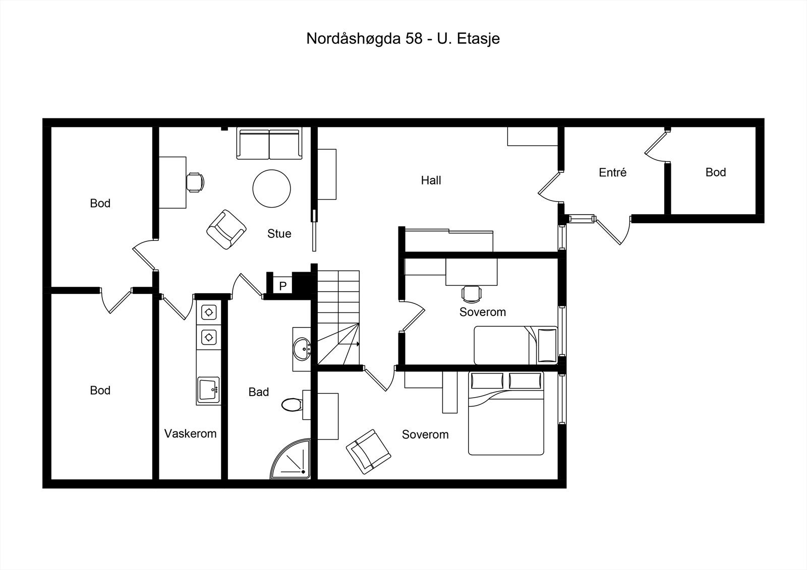 Plantegning første etasje Galleribilde
