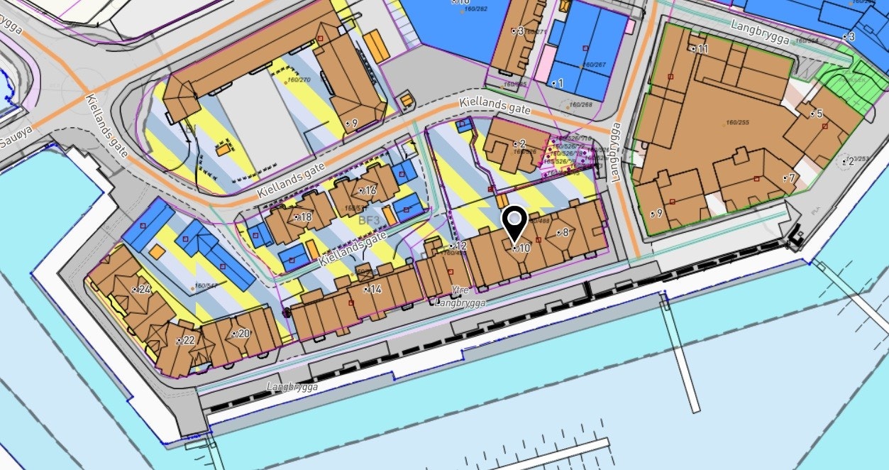 Reguleringskart fra reguleringsplan Galleribilde