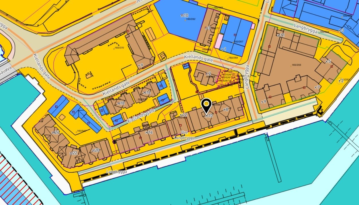 Reguleringskart fra kommuneplan Galleribilde