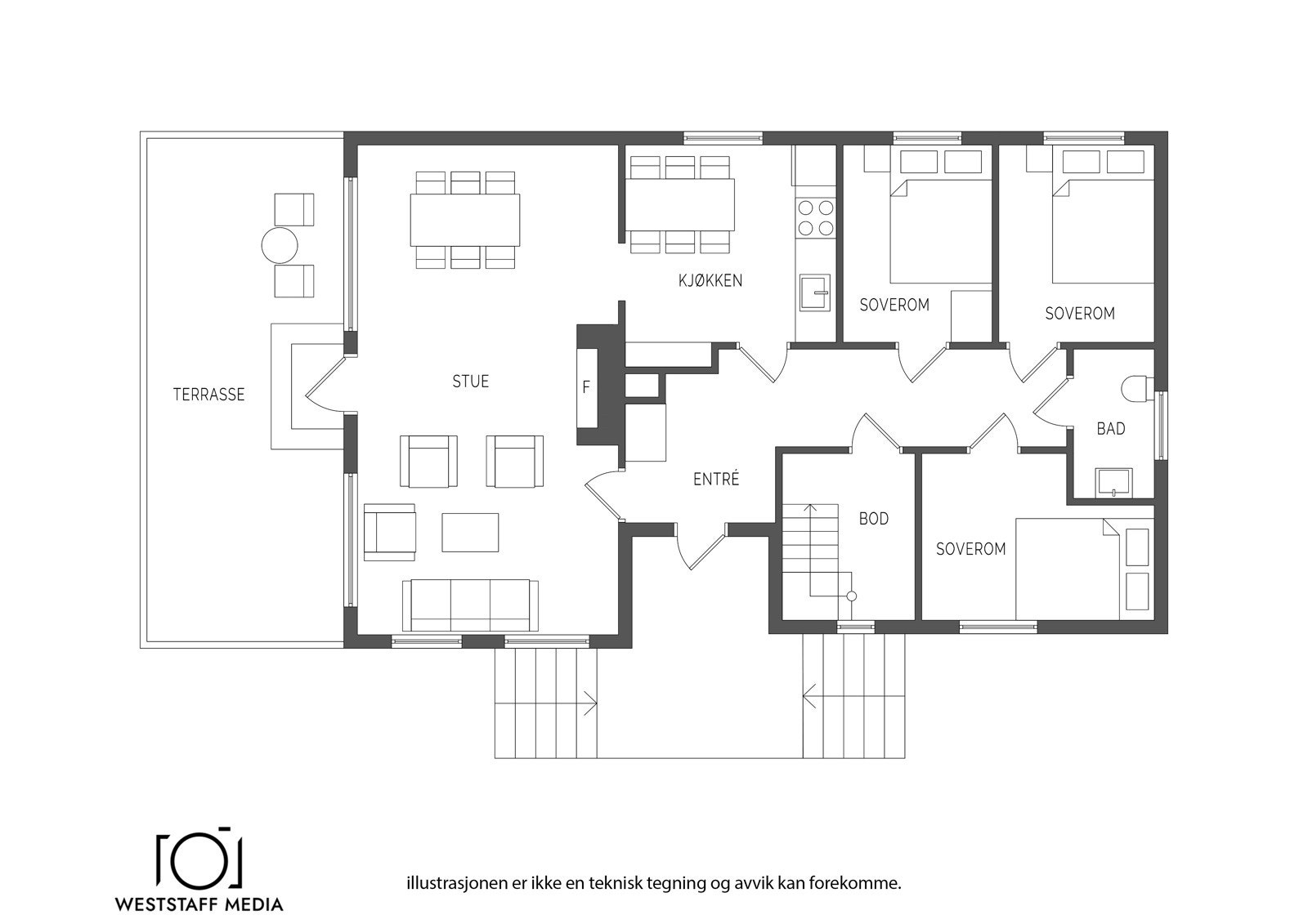 Plantegning 1.etasje Galleribilde