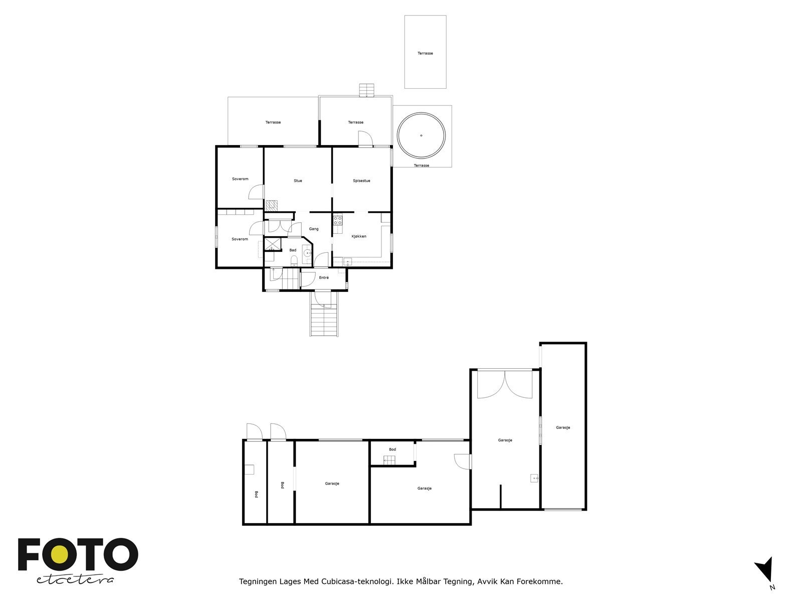 Veiledende planskisse 1. etasje og garasje. Ikke målbar Galleribilde