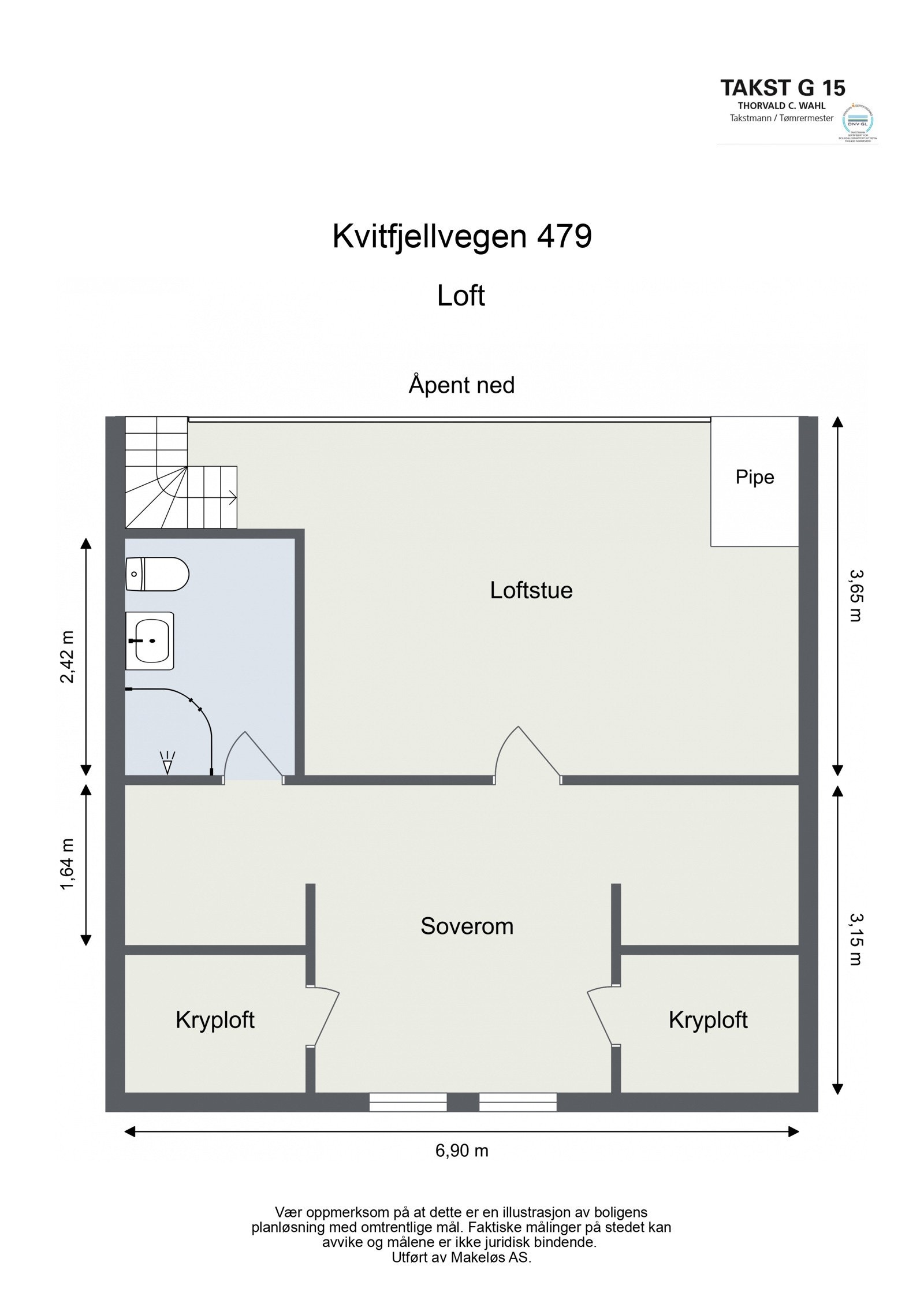 Plantegning - Loft Galleribilde