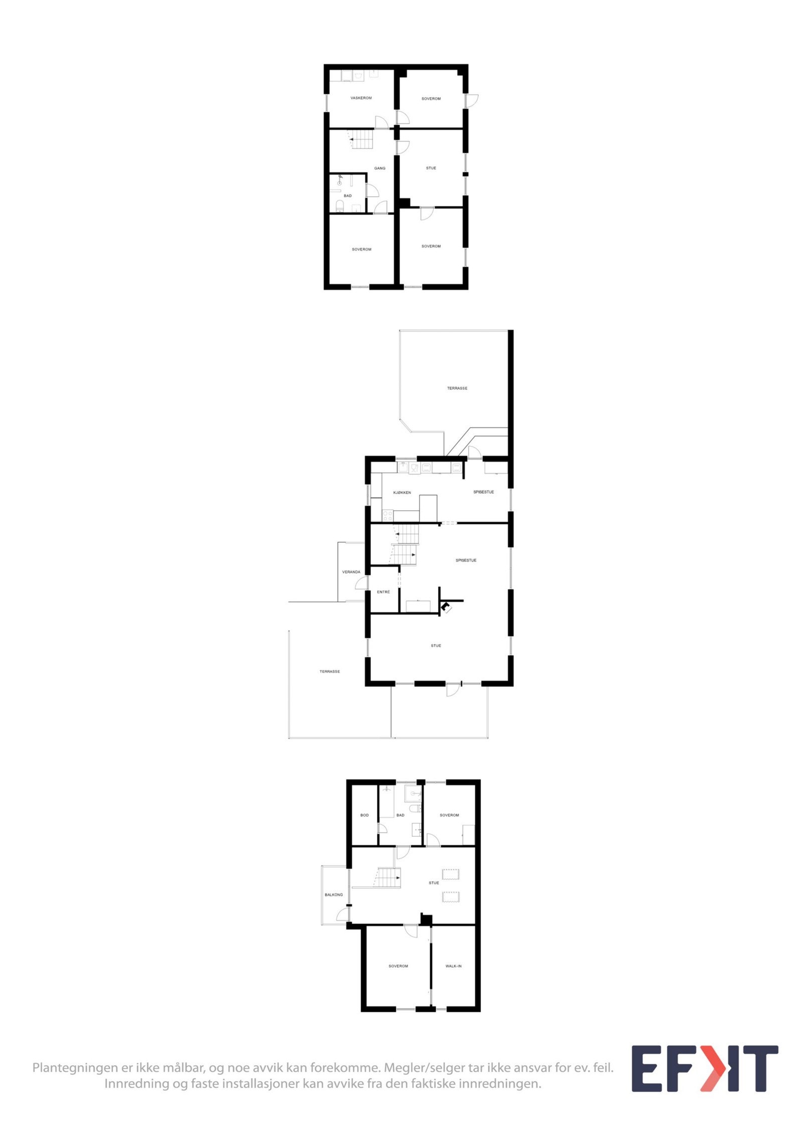 Planløsninger hovedhuset Galleribilde