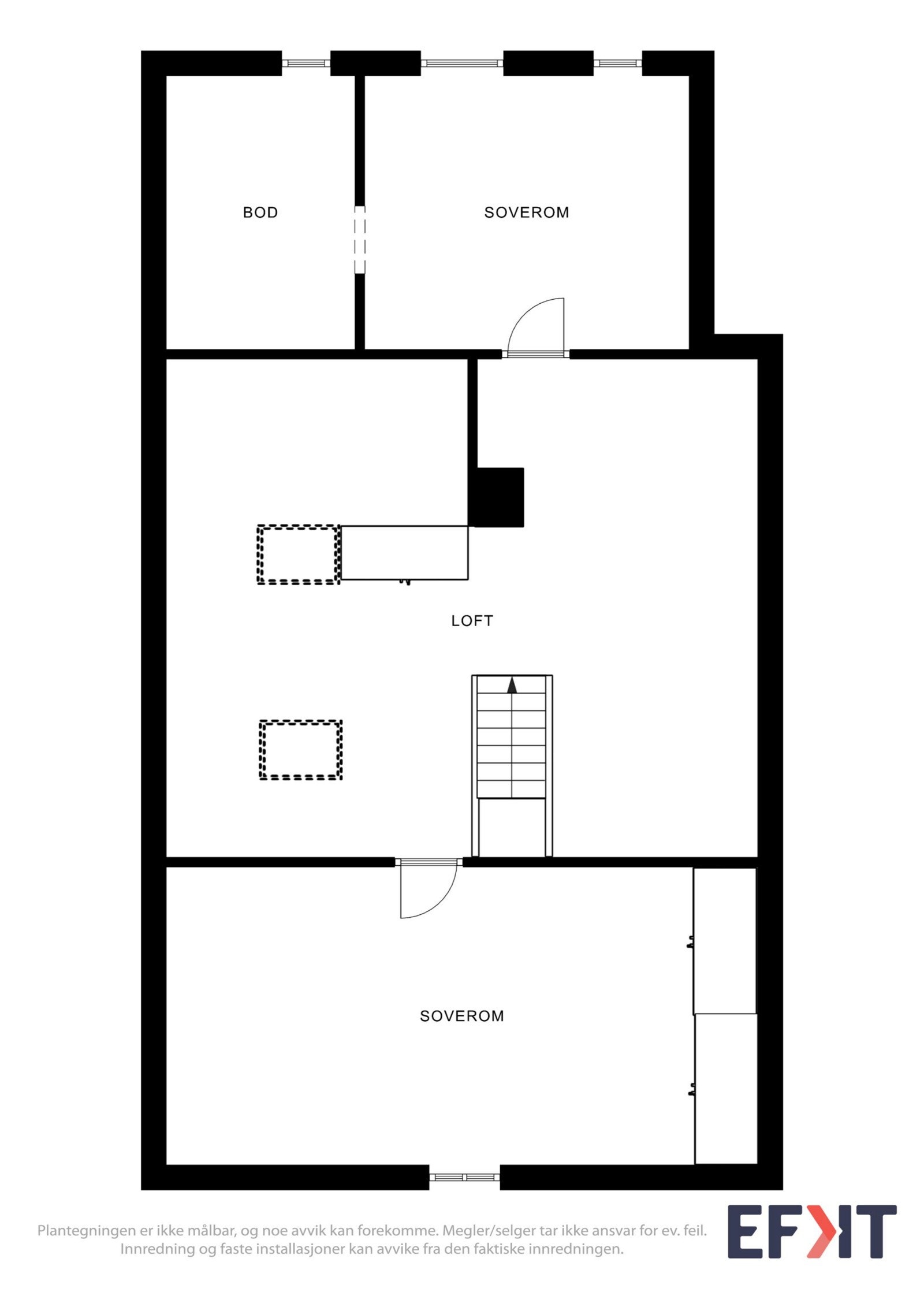 Planløsning 2. etasje bolighuset Galleribilde