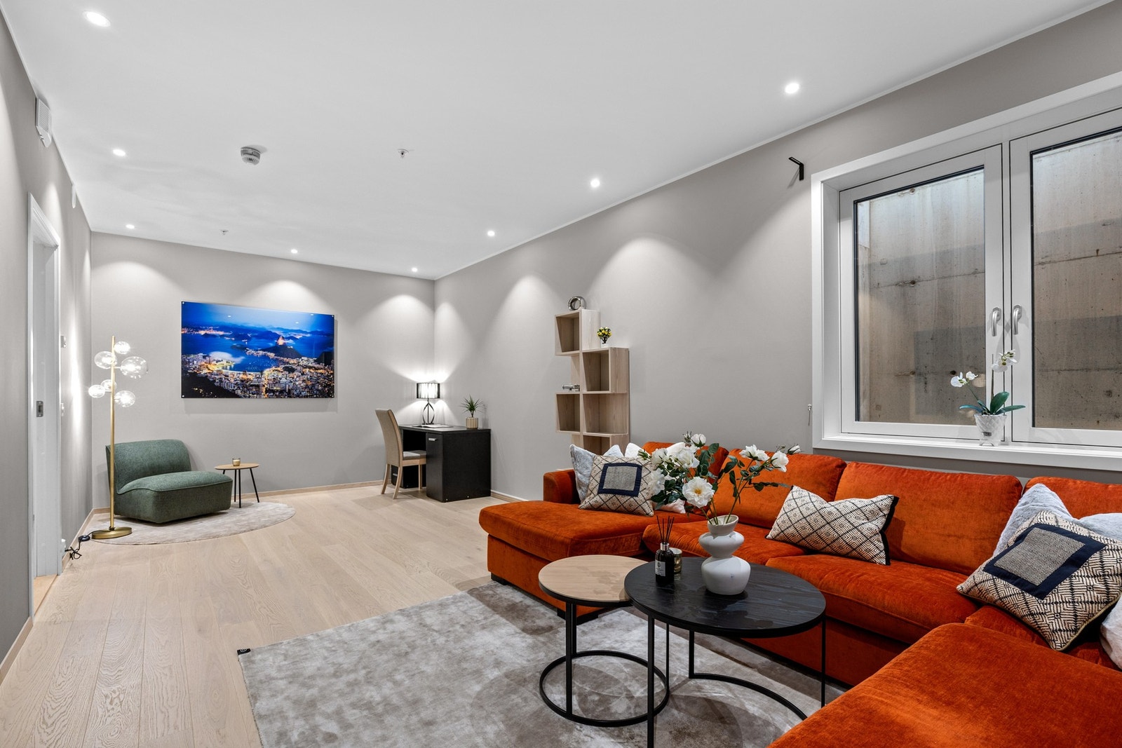 Det er vannbåren gulvvarme i kjellerrommet Galleribilde