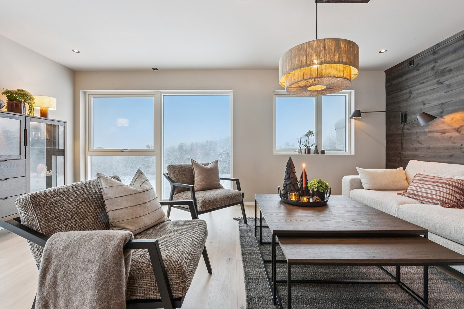 Selv om man har store glassflater fremstår boligen skjermet uten innsyn. Galleribilde