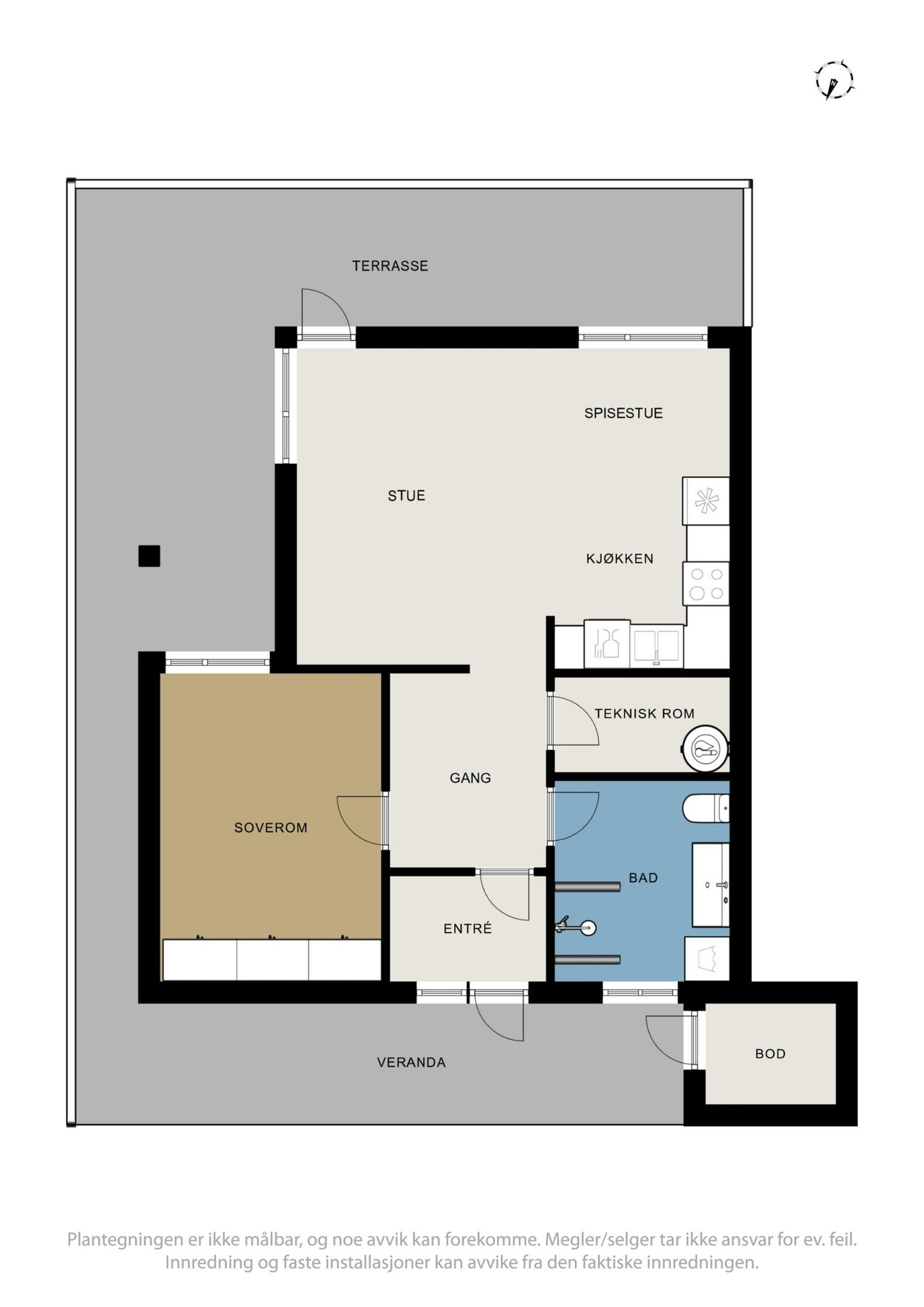 Planskisse 1. etasje Galleribilde