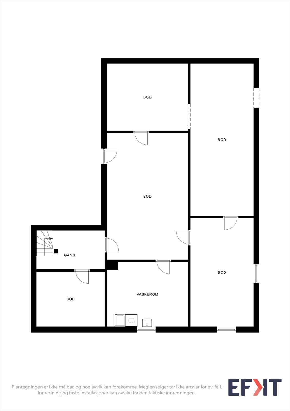 Planskisse - kjeller. Galleribilde