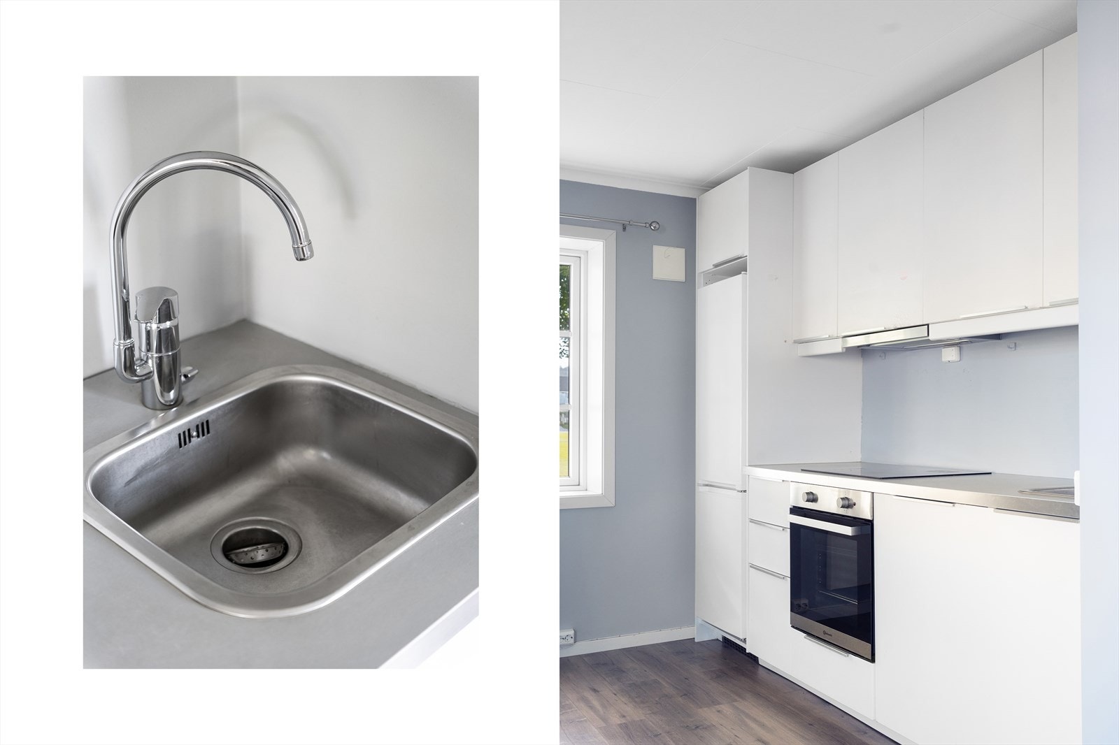 Lyse, pene overflater og pent laminatgulv i samtlige rom (med unntak av bad). Galleribilde