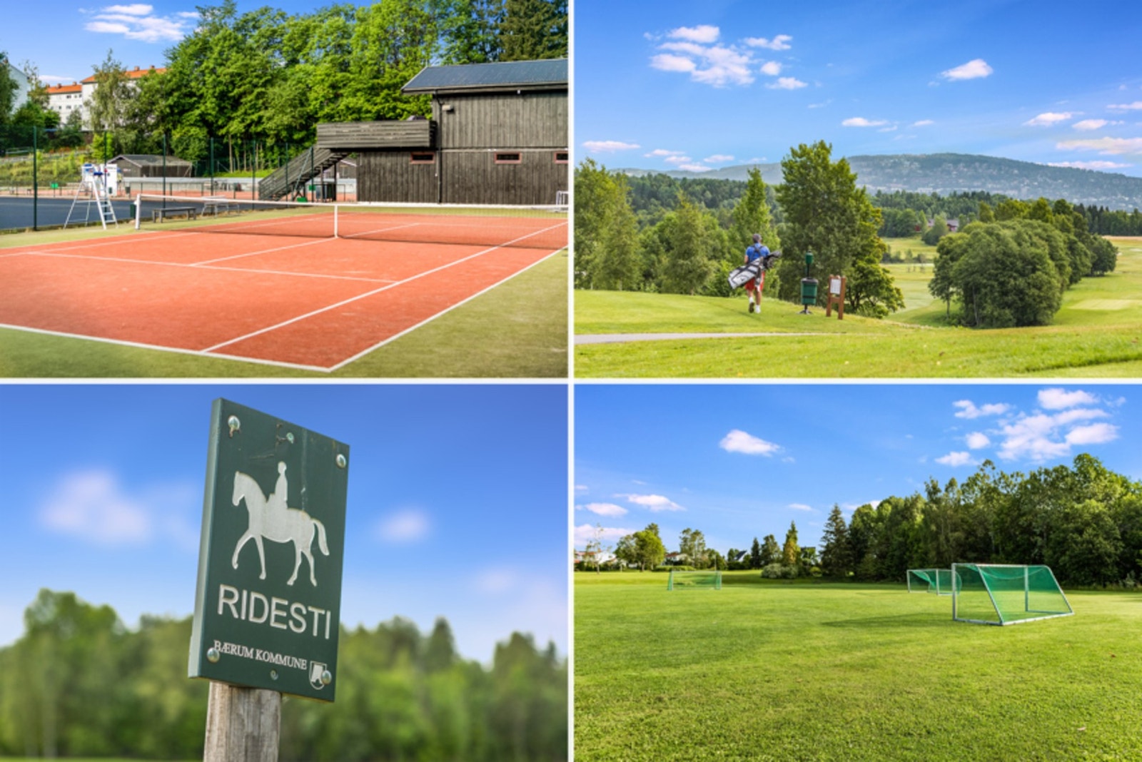 Området byr på mange sportslige fasiliteter for store og små. Galleribilde
