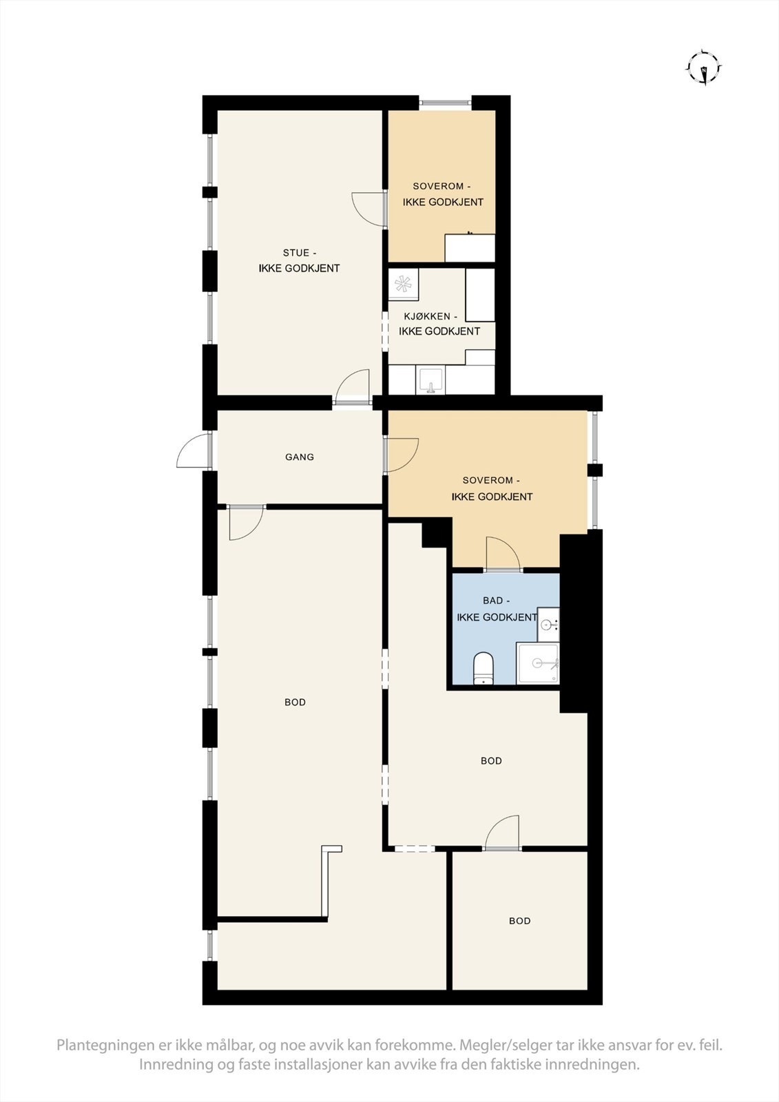 Plantegning, sokkeletasje. Galleribilde
