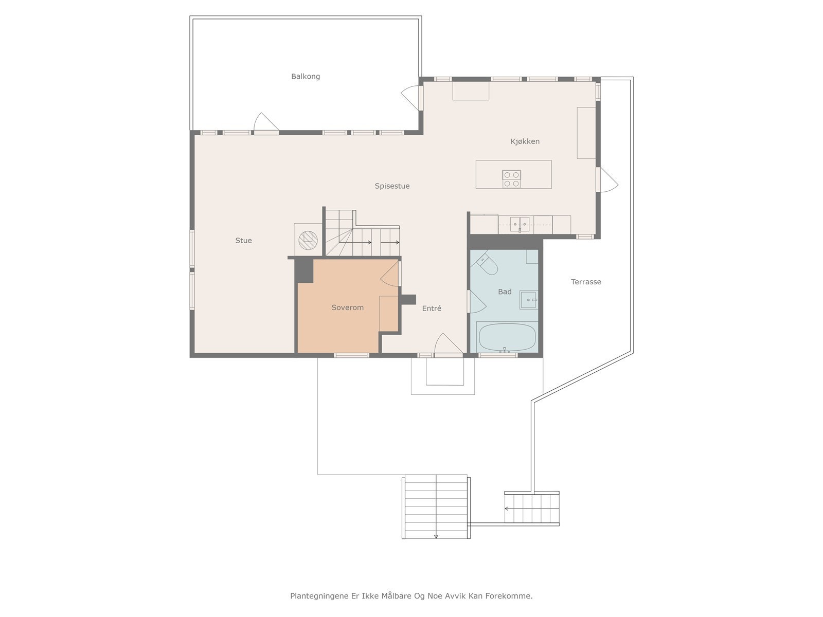 Plantegning hovedetasje.. Galleribilde