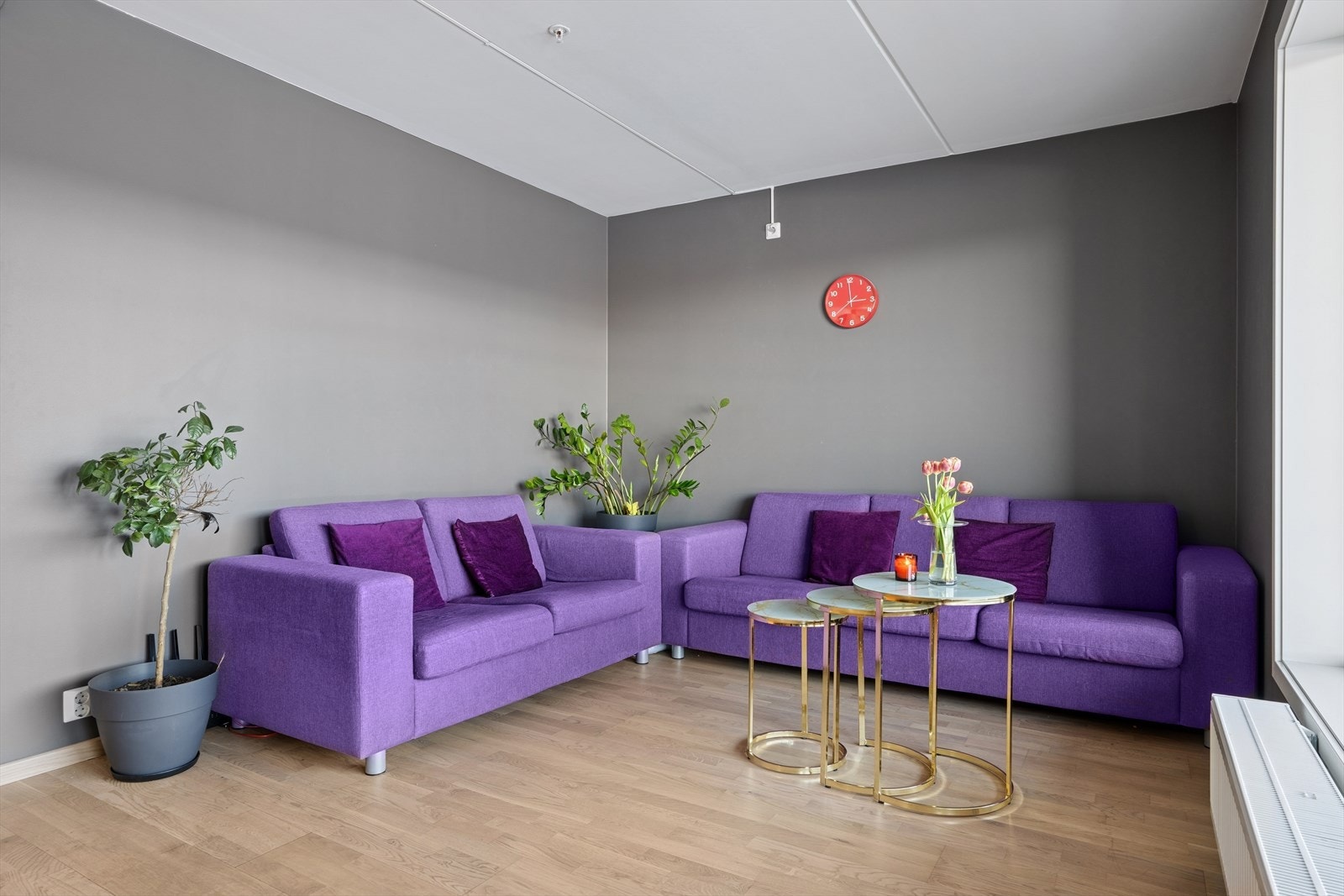 Delikat og romslig stue med gode møbleringsmuligheter. Galleribilde