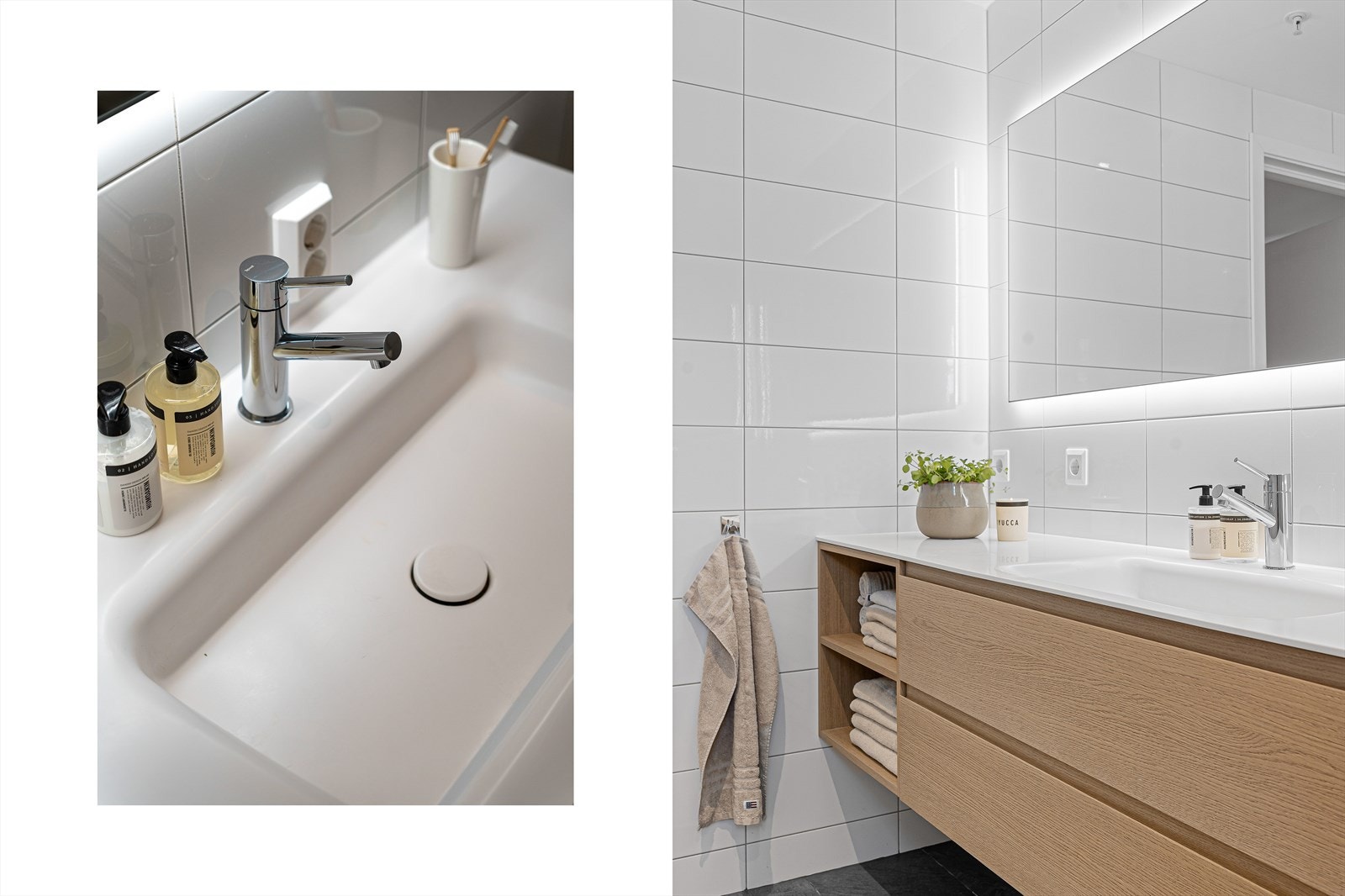 Flott heldekkende servant. Det er varmekabel i gulvet. Galleribilde