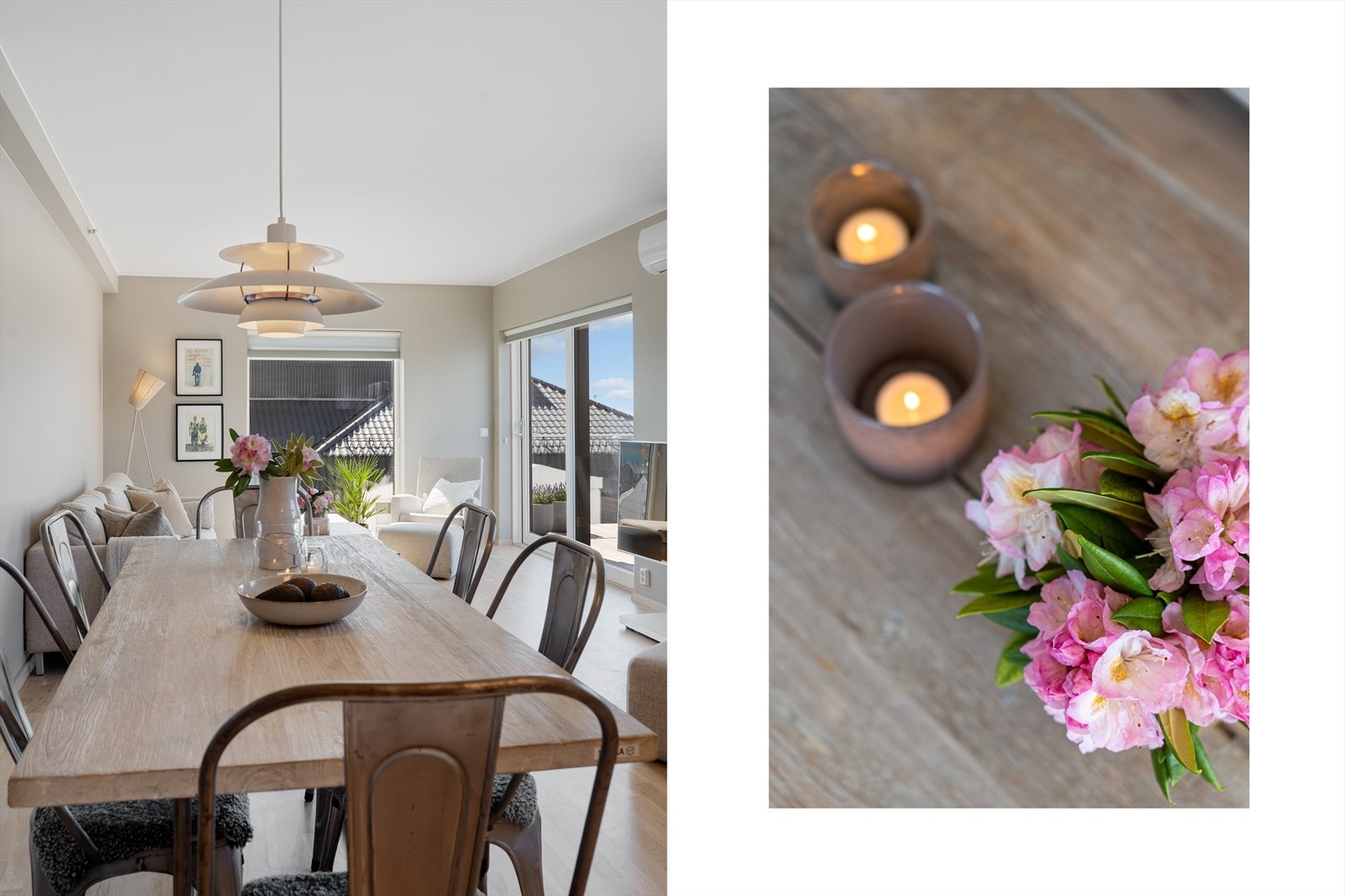 Rommet har gode møbleringsmuligheter med plass til både sofagruppe og stort spisebord. Galleribilde