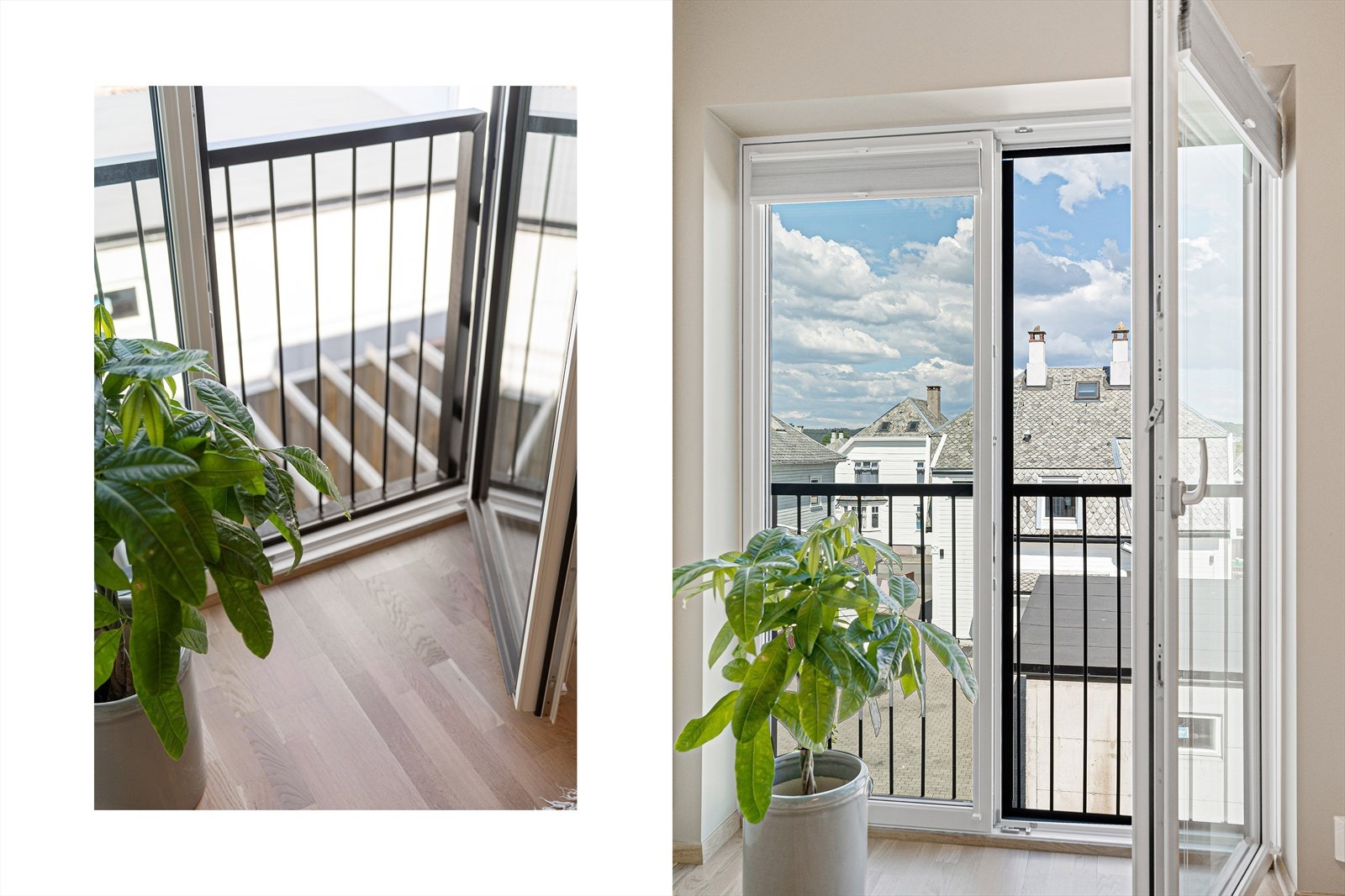 Den franske balkongen gir mulighet for god lufting på soverommet. Galleribilde