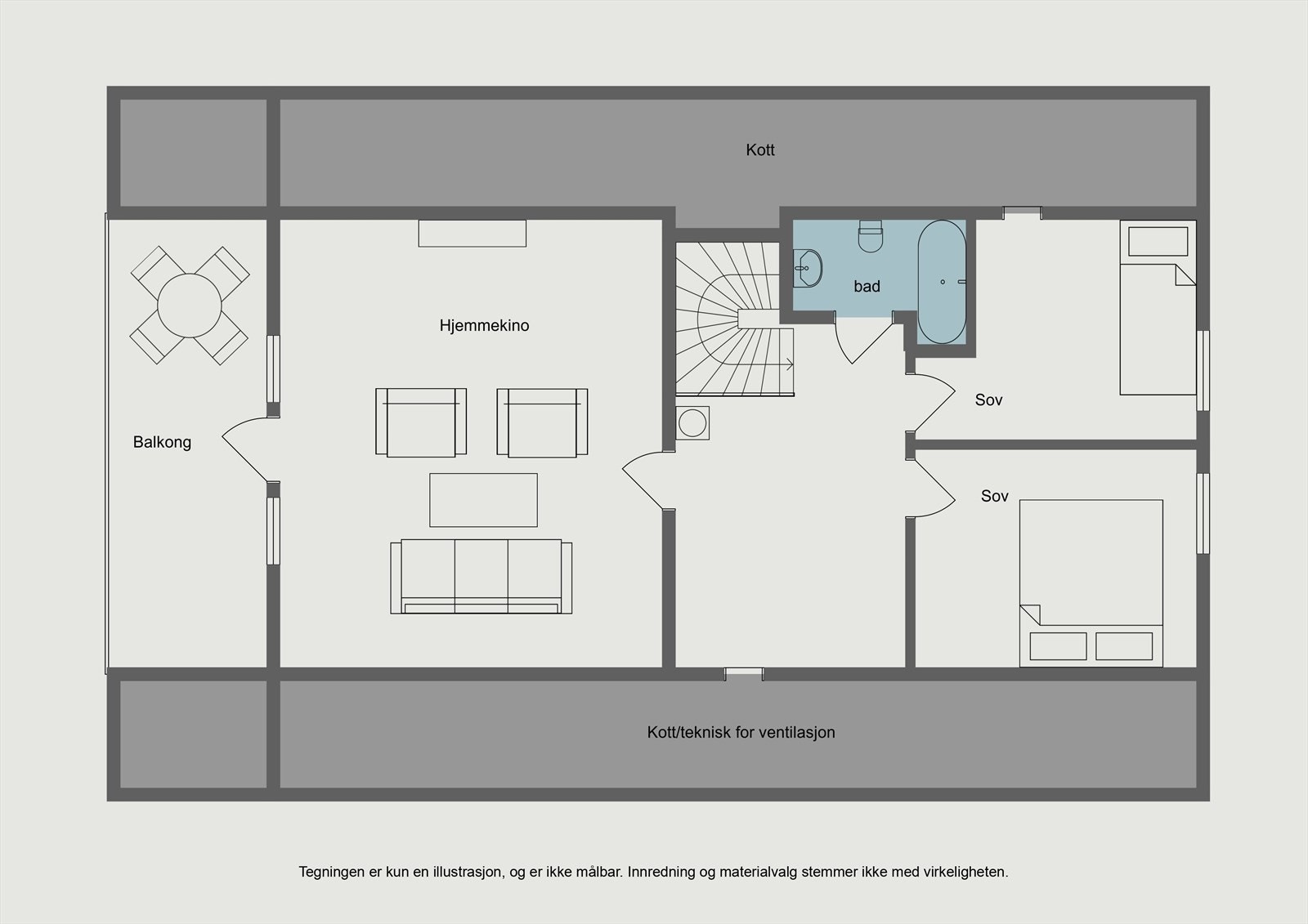 Plantegning 3 etg. Galleribilde