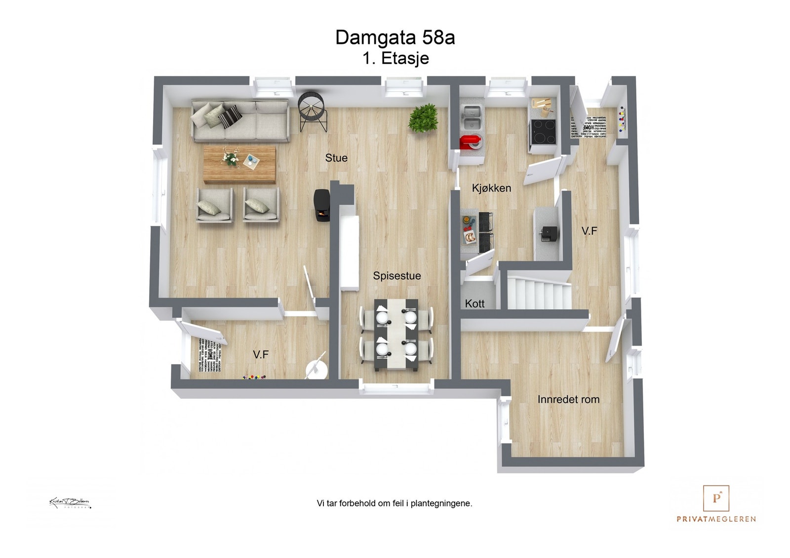 Plantegning 1. etasje Galleribilde