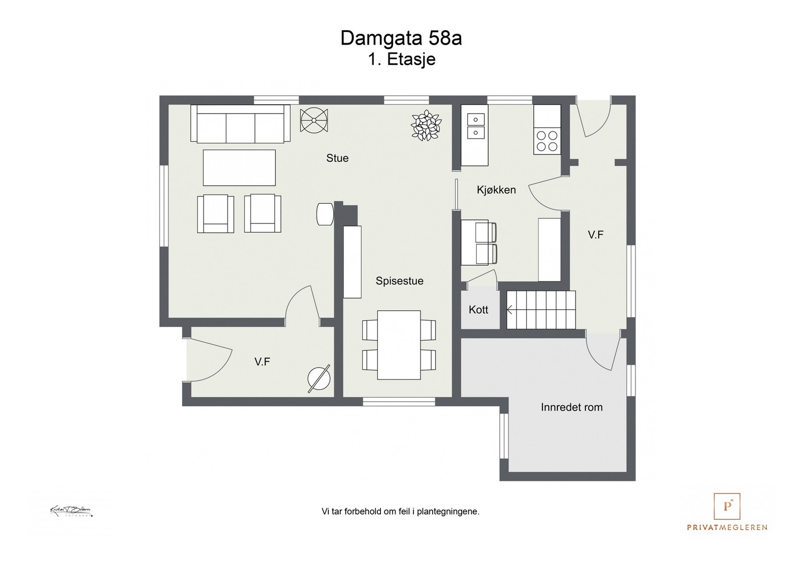 Plantegning 1. etasje Galleribilde