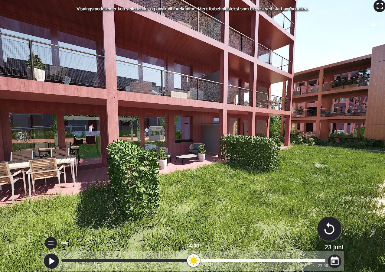 Vestvendt: Ca. 11,5 kvm terrasse og ca. 12 kvm privat hage. Galleribilde