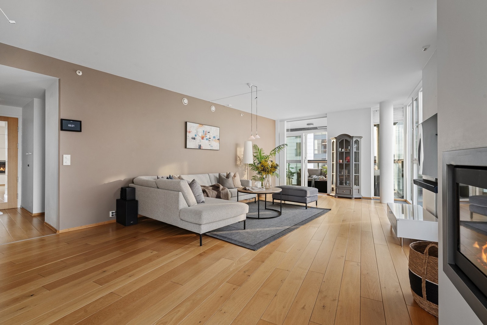 Eksklusiv gasspeis i stuen. Galleribilde