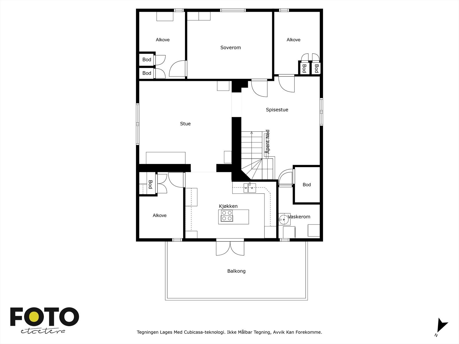 Skjebergveien 19B - 2. etasje. Veiledende planskisse -ikke målbar Galleribilde