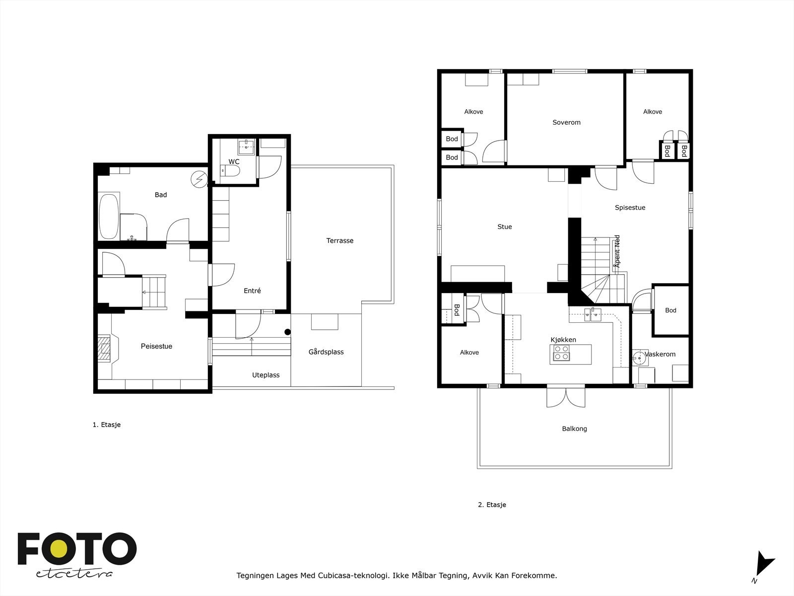 Skjebergveien 19B - begge etasjer. Veiledende planskisse - ikke målbar Galleribilde