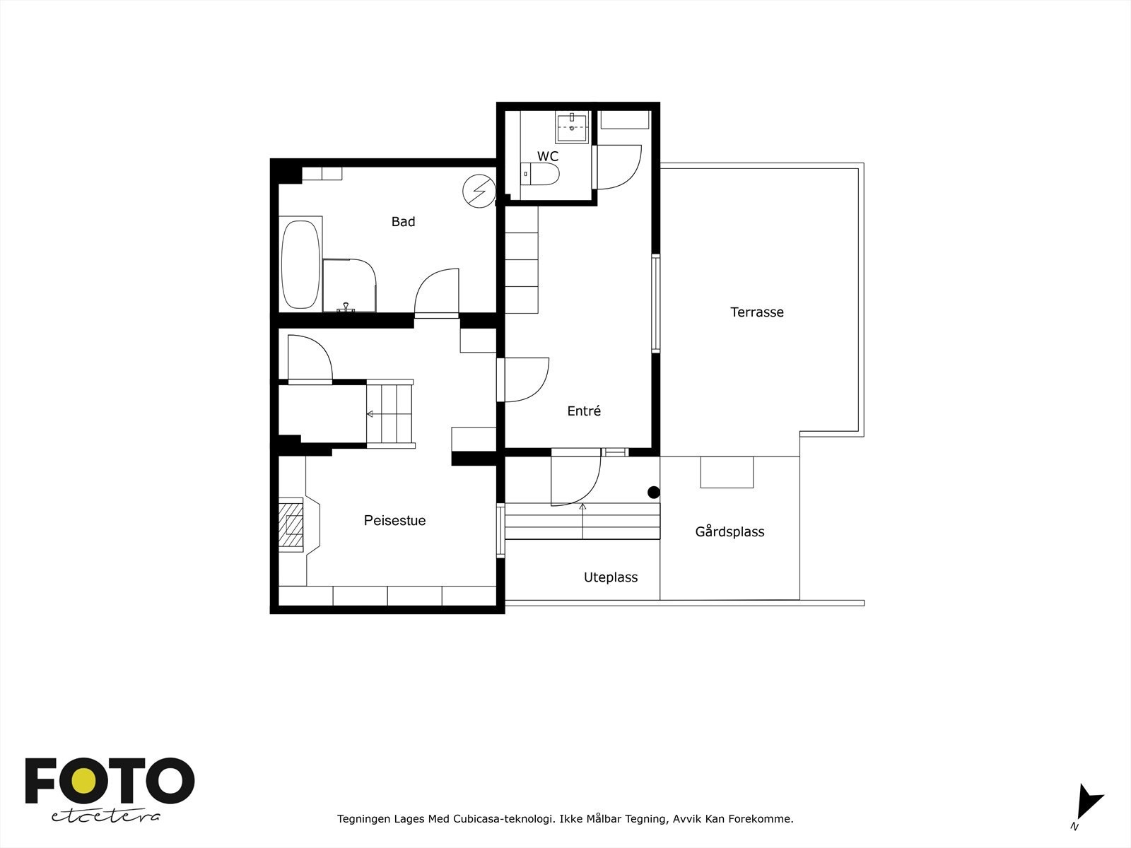 Skjebergveien 19B - 1. etasje. Veiledende planskisse - ikke målbar Galleribilde