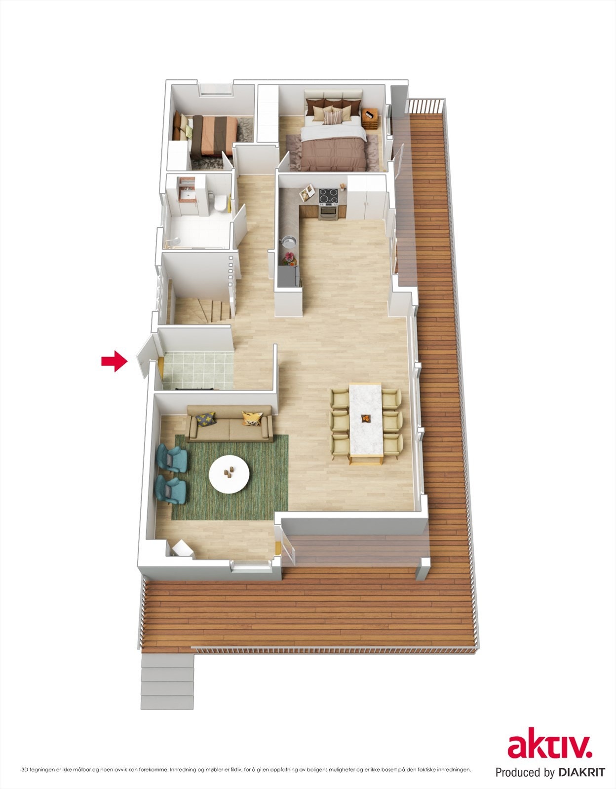 Plantegning 1. etasje Galleribilde
