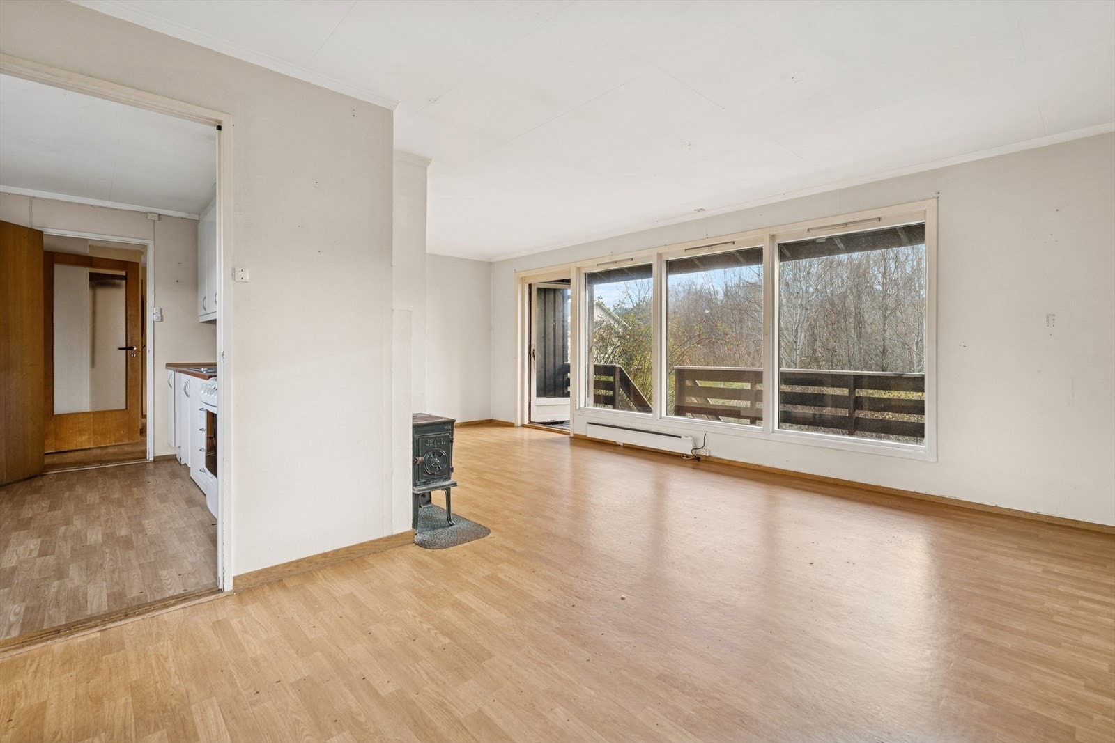 Den største boligen er på 82 m² og har en stor stue med utgang til veranda. Galleribilde