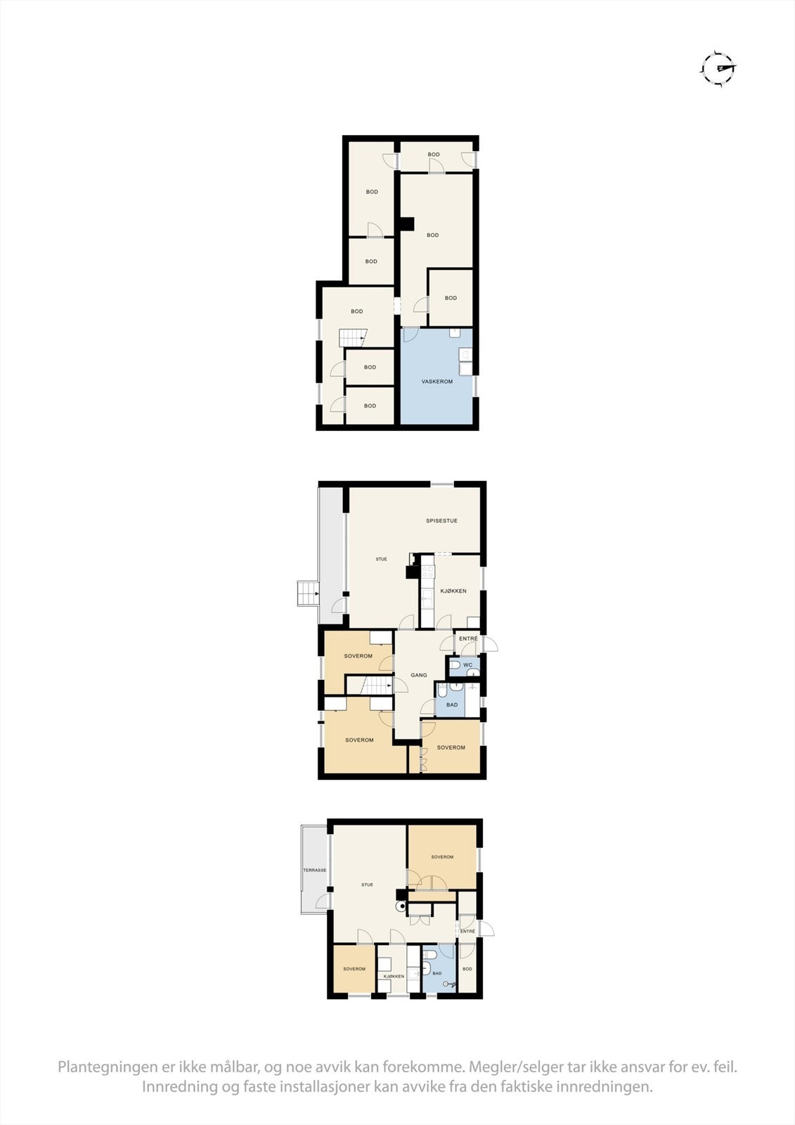 Plantegninger av hel tomannsbolig. Galleribilde