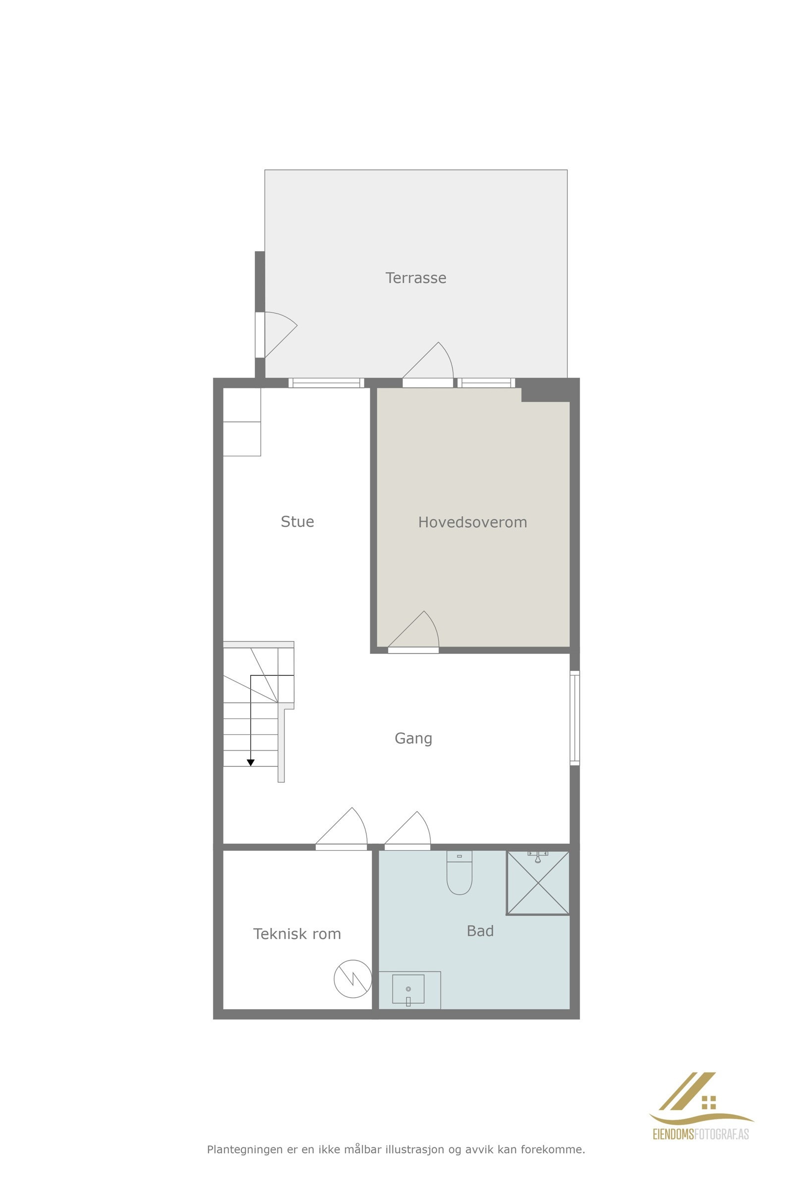 Plantegning underetasje Galleribilde