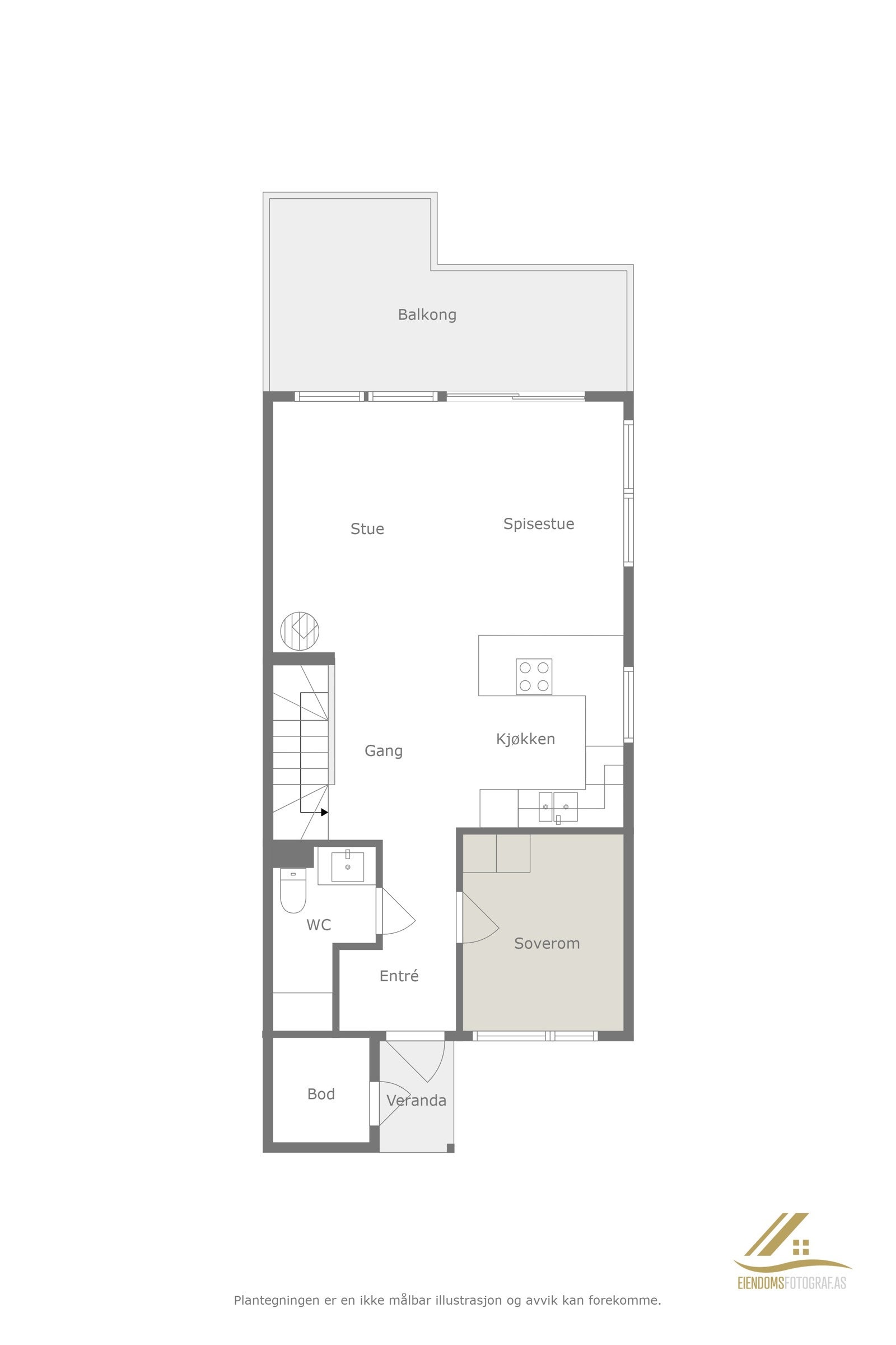 Plantegning hovedetasje Galleribilde