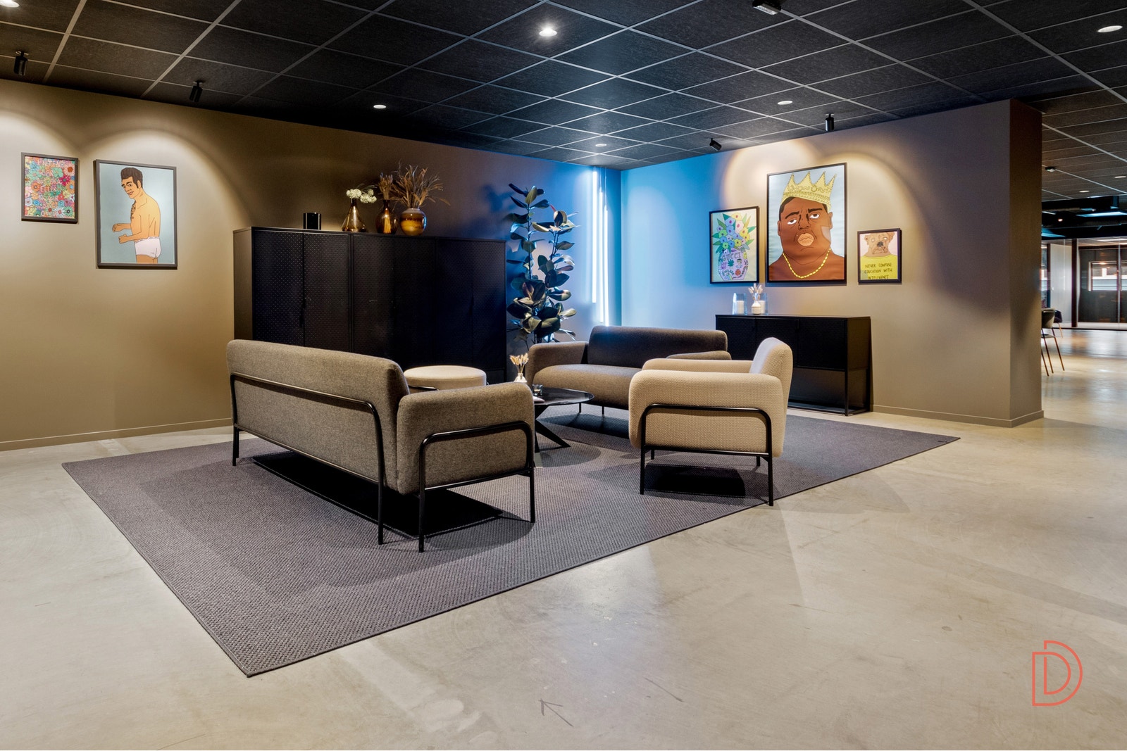 Hyggelig lobby og velkomstssone Galleribilde